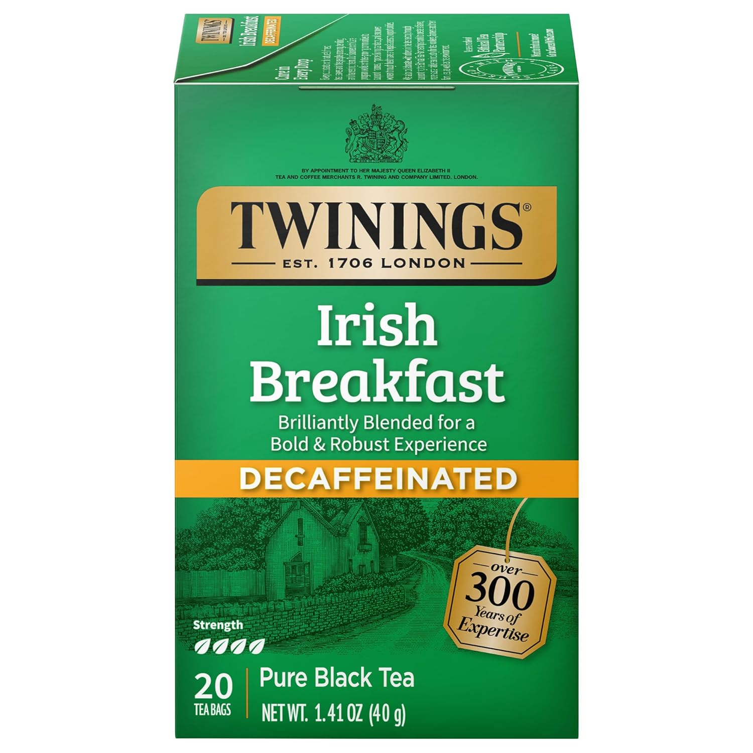 Twinings English Breakfast Black Tea Individually Wrapped Bags, 100 Count (Pack of 1), Smooth, Flavourful, and Robust, Caffeinated, Enjoy Hot or Iced | Packaging May Vary
