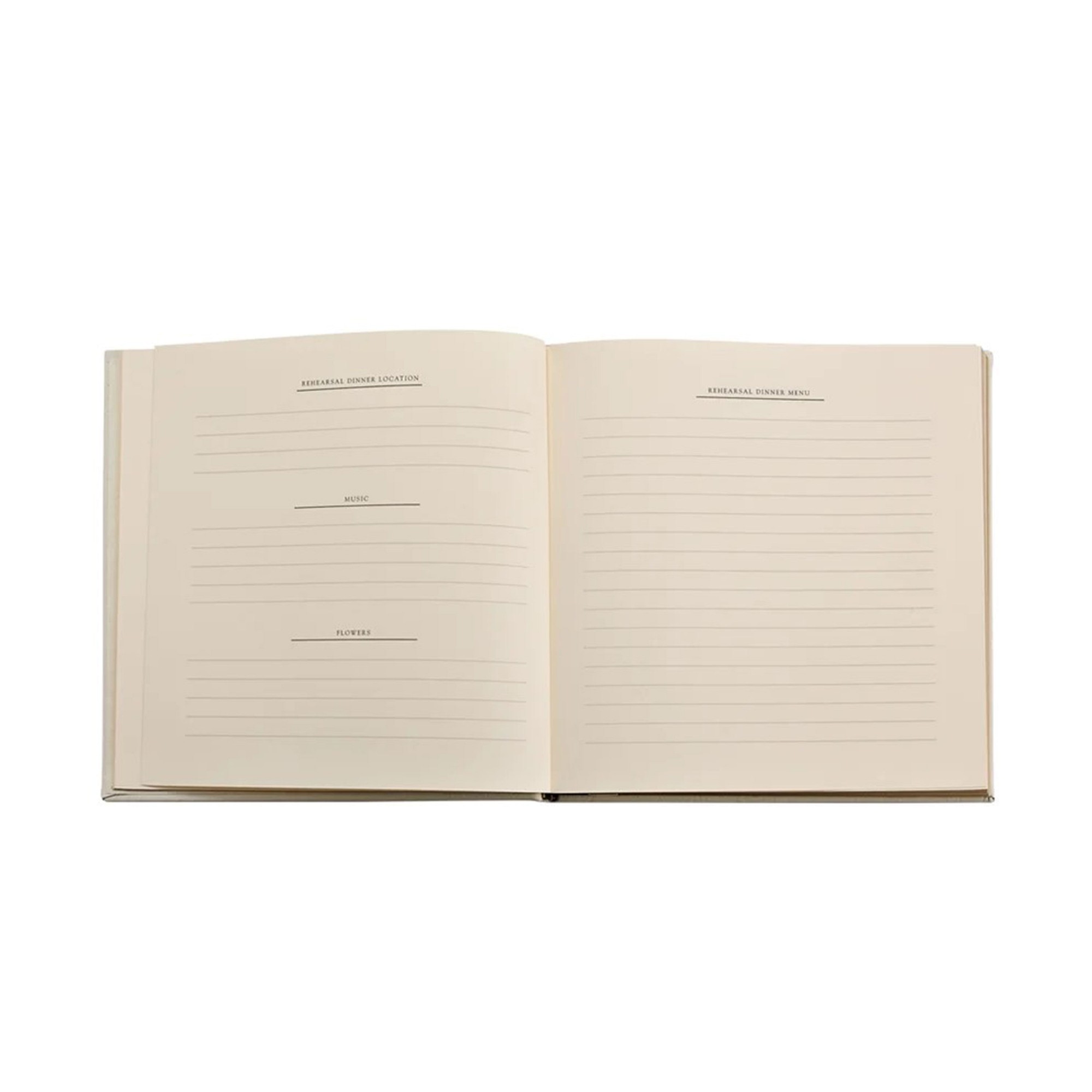 Wedding Journal with White Leather