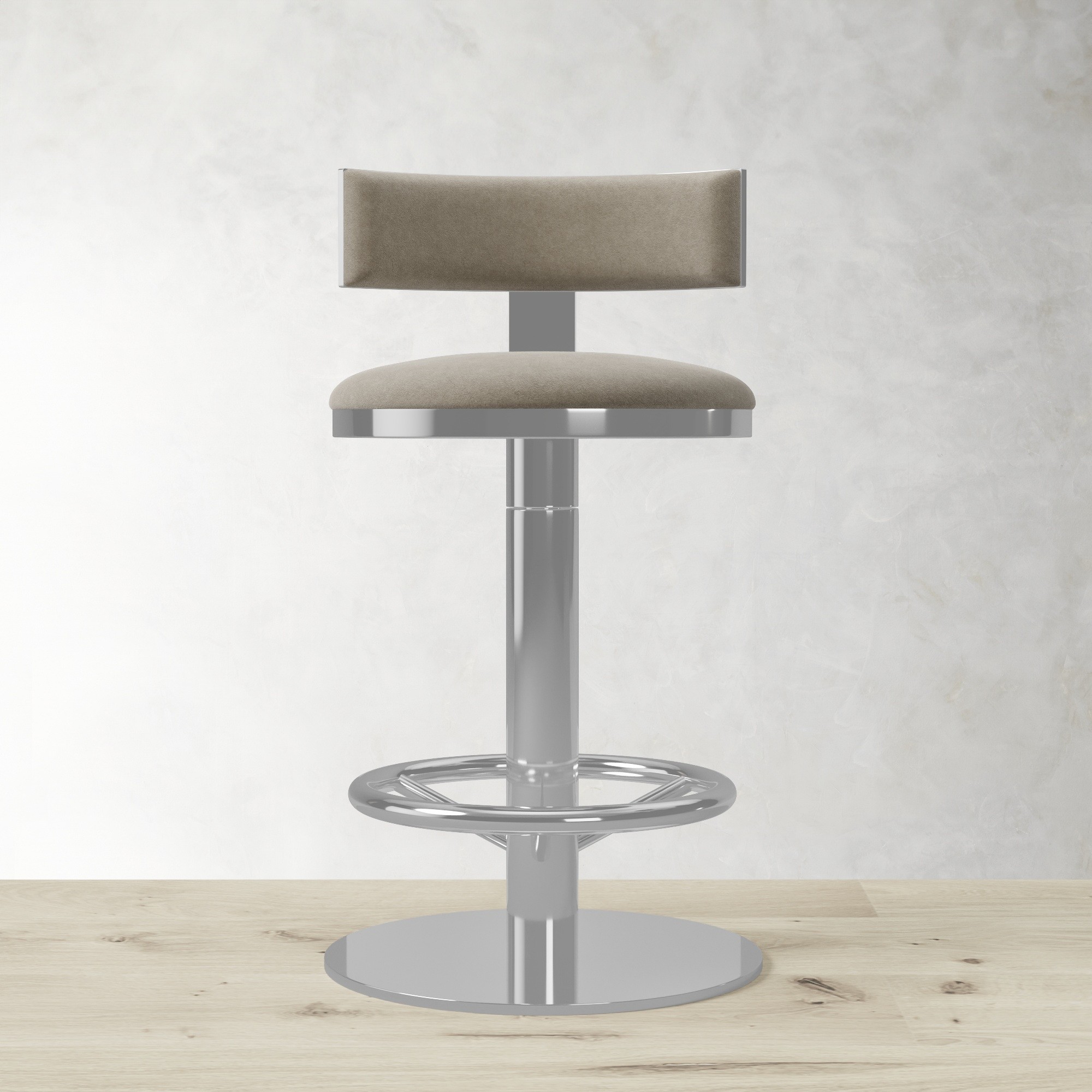 Larkin Upholstered Pedestal Counter & Bar Stool