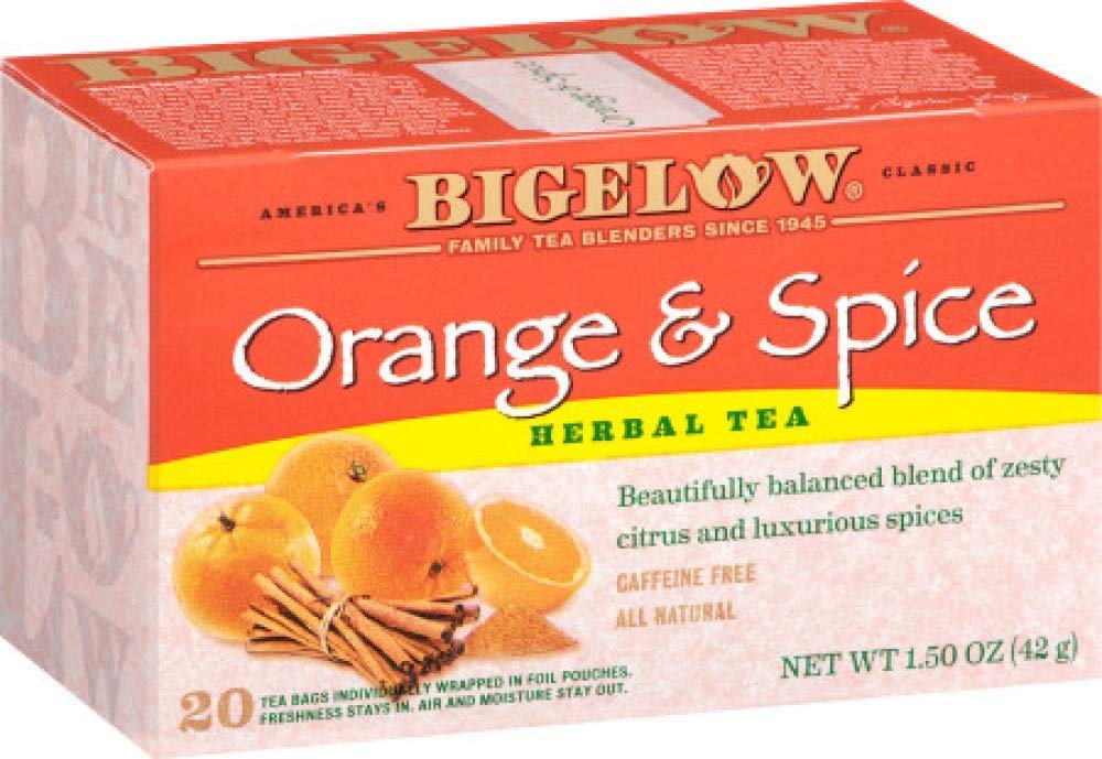 Bigelow Tea Lemon Ginger plus Probiotics Herbal Tea, Caffeine Free Tea with Lemon and Ginger, 18 Count Box (Pack of 6), 108 Total Tea Bags