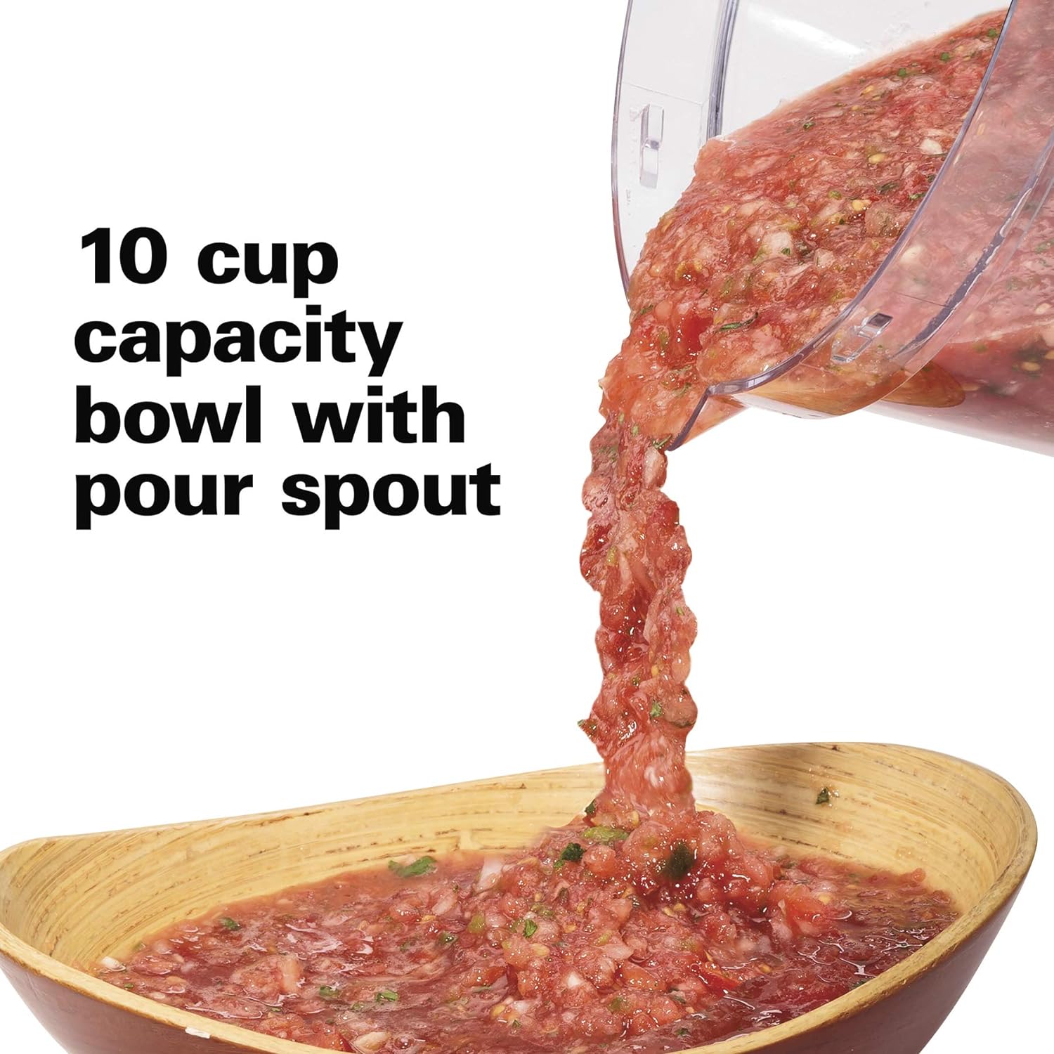 Hamilton Beach Food Processor & Vegetable Chopper for Slicing, Shredding, Mincing, and Puree, 10 Cups + Easy Clean Bowl Scraper, Black and Stainless Steel (70730)