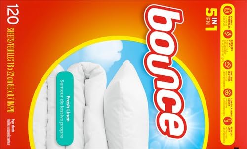 Bounce Dryer Sheets Laundry Fabric Softener, Fresh Linen Scent, 240 Count