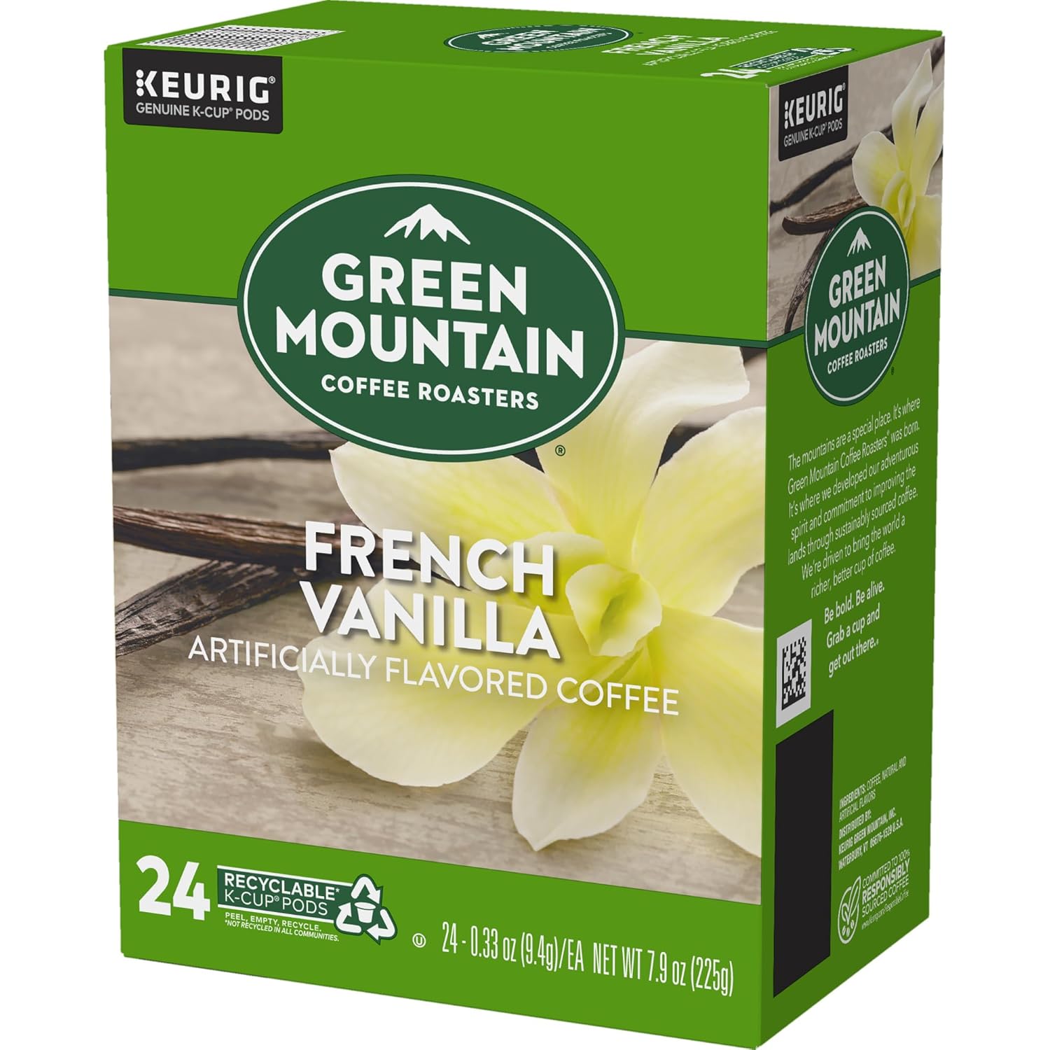 Green Mountain Coffee Roasters Caramel Vanilla Cream Keurig Single-Serve K-Cup pods, Light Roast Coffee, 72 Count (6 Packs of 12)