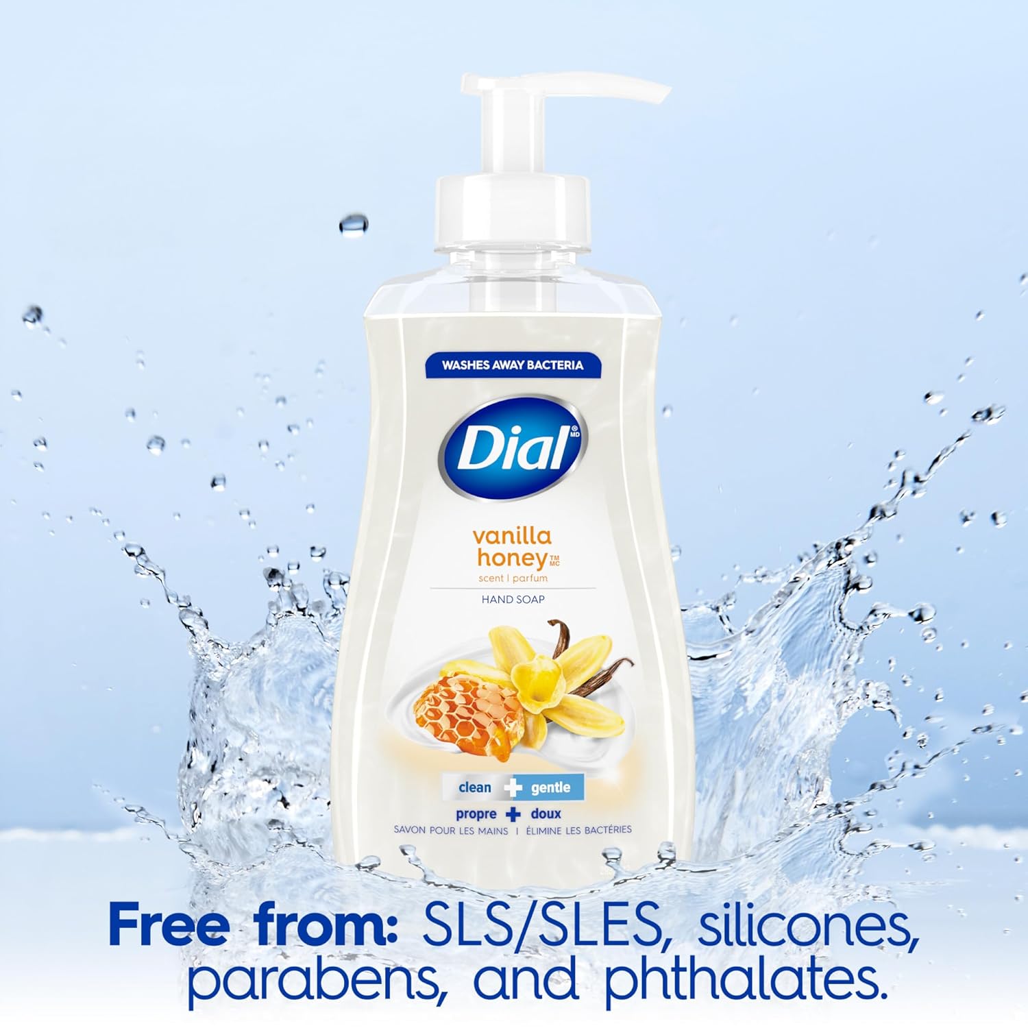 Dial Antibacterial Liquid Hand Soap, Spring Water, 11 fl oz (Pack of 4)