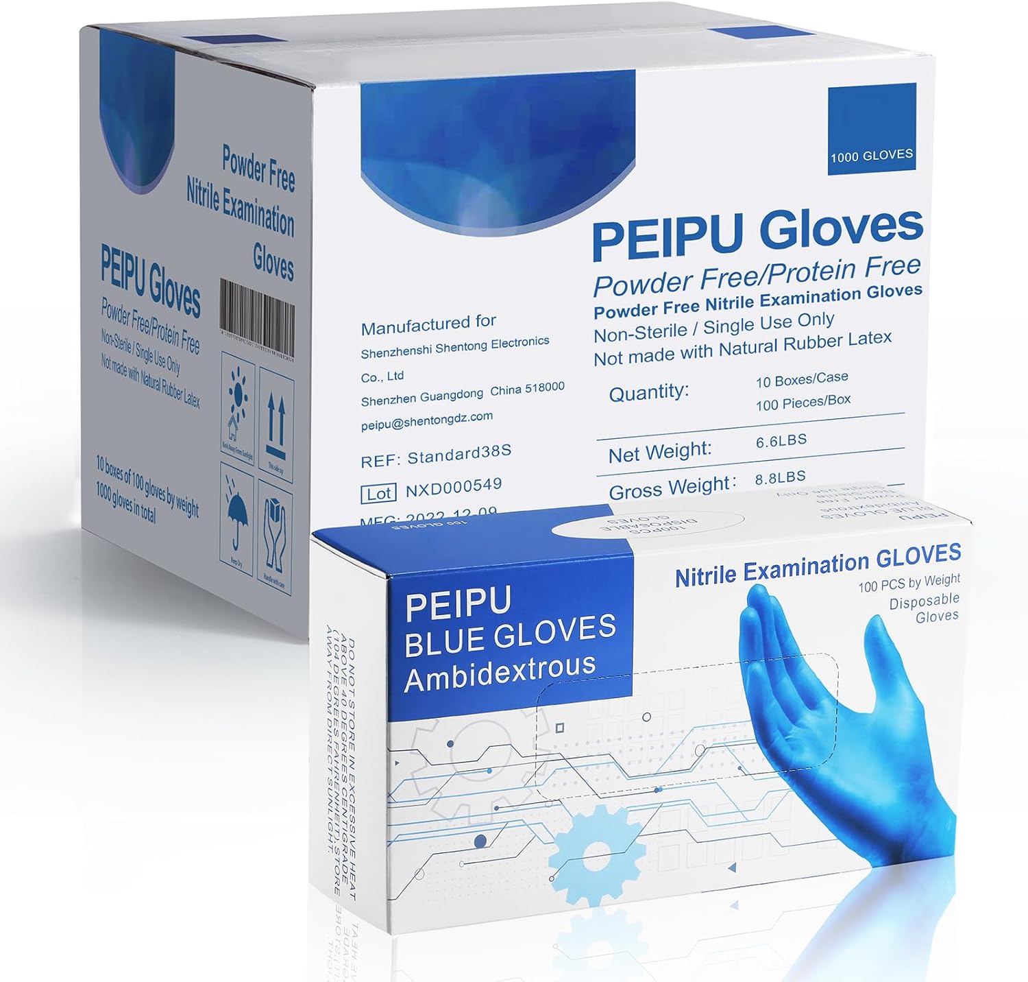 PEIPU Nitrile Exam Gloves Disposable Gloves，Powder Free, Cleaning Service Gloves, Latex Free