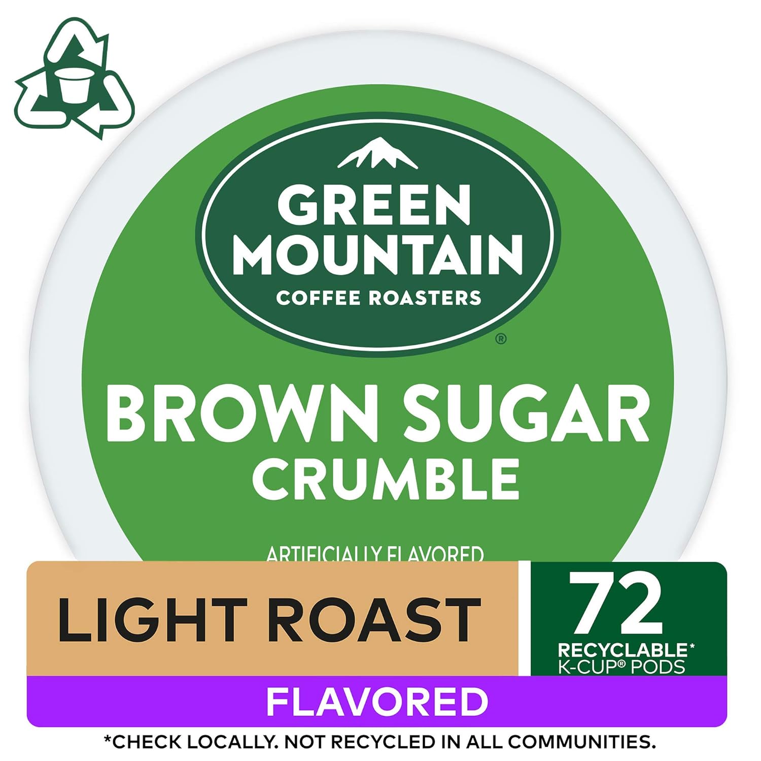 Green Mountain Coffee Roasters Caramel Vanilla Cream Keurig Single-Serve K-Cup pods, Light Roast Coffee, 72 Count (6 Packs of 12)