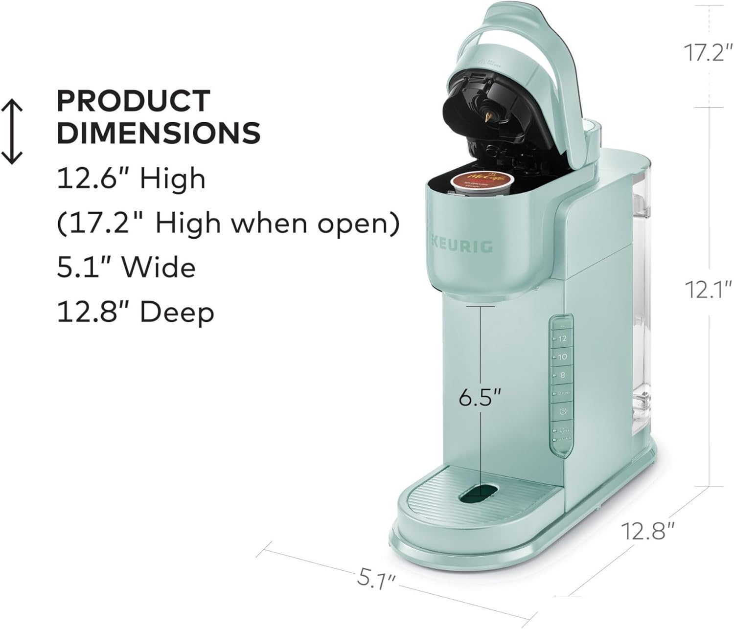 Keurig K-Express Single Serve K-Cup Pod Coffee Maker, 3 Brew Sizes, Strong Button Feature, 42oz Removable Reservoir, Black