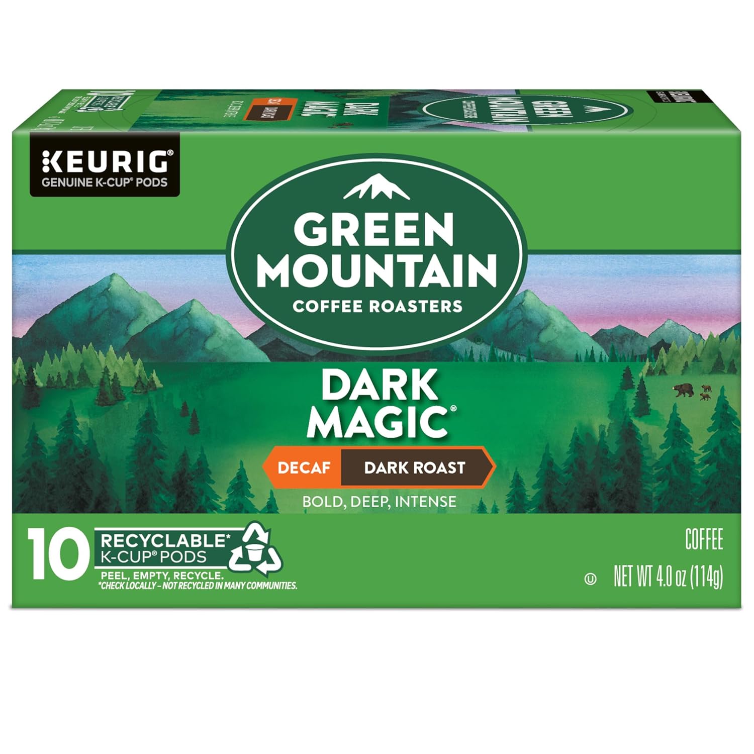 Green Mountain Coffee Roasters Dark Magic Keurig Single-Serve K-Cup Pods, Dark Roast Coffee, 72 Count (6 Packs of 12)