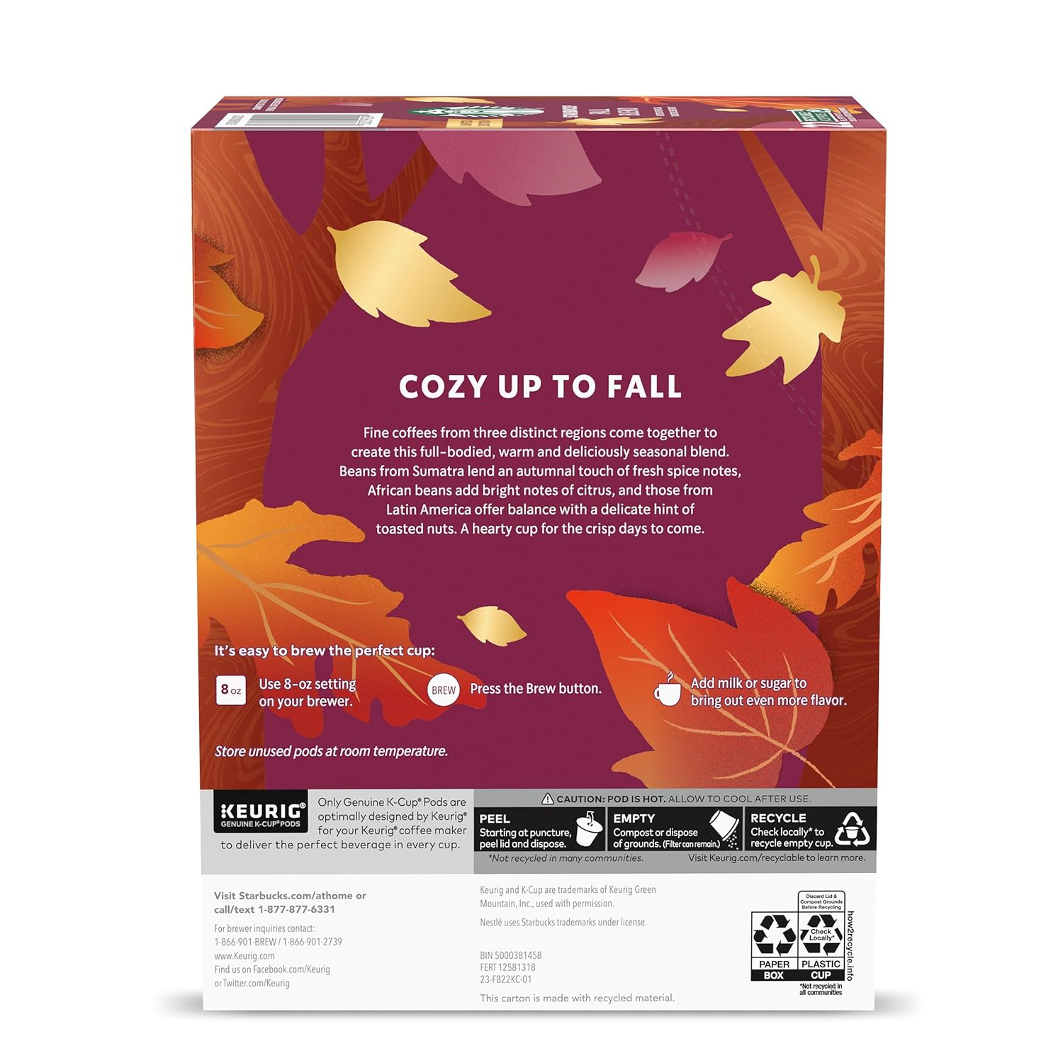 Starbucks K-Cup Coffee Pods, Medium Roast Coffee, Pike Place Roast for Keurig Brewers, 100% Arabica, 4 boxes (96 pods total)