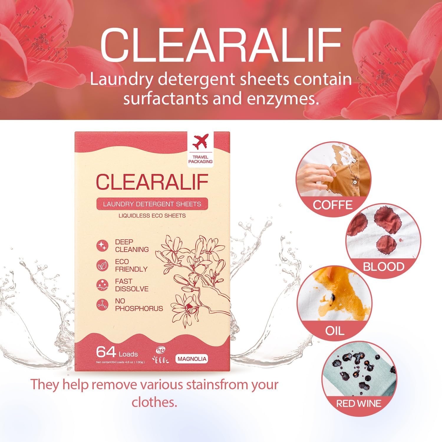 CLEARALIF Laundry Detergent Sheets Up to 160 Loads, Fresh Linen - Great For Travel,Apartments, Dorms,Laundry Detergent Strips Eco Friendly & Hypoallergenic