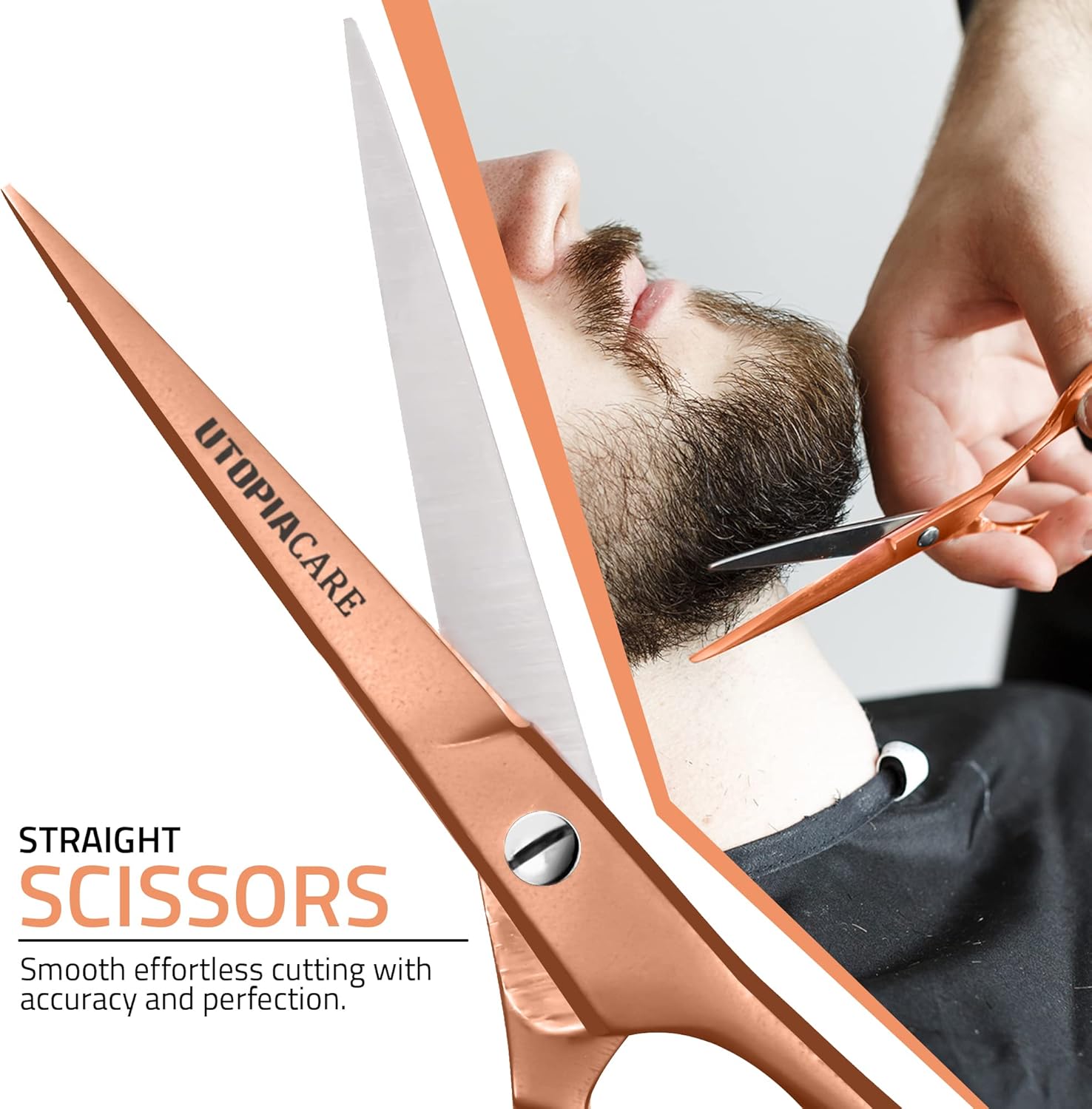 Utopia Care Hair Cutting and Hairdressing Scissors 6.5 Inch, Premium Stainless Steel shears with smooth Razor & Sharp Edge Blades, for Salons, Men & Women, Kids, Adults, & Pets - Silver