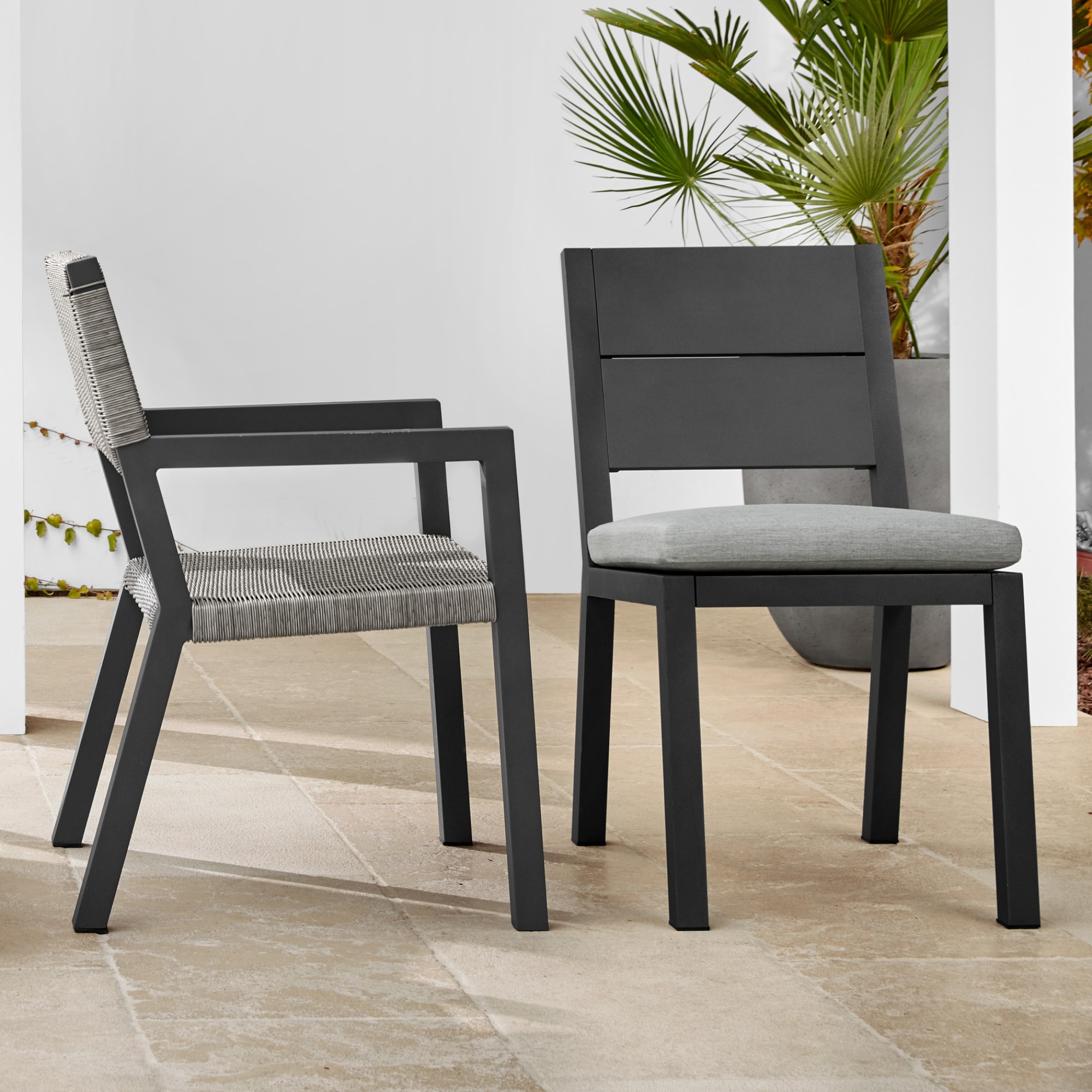 Larnaca Outdoor Metal x All-Weather Weave Dining Armchair