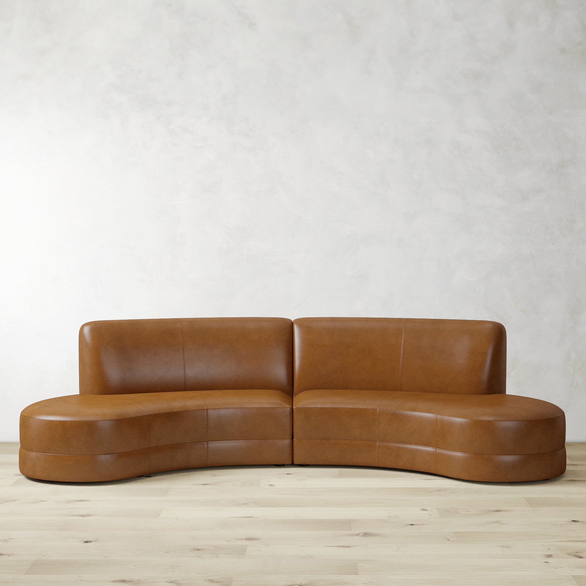 Capri 2-Piece Bumper Armless Sectional (132