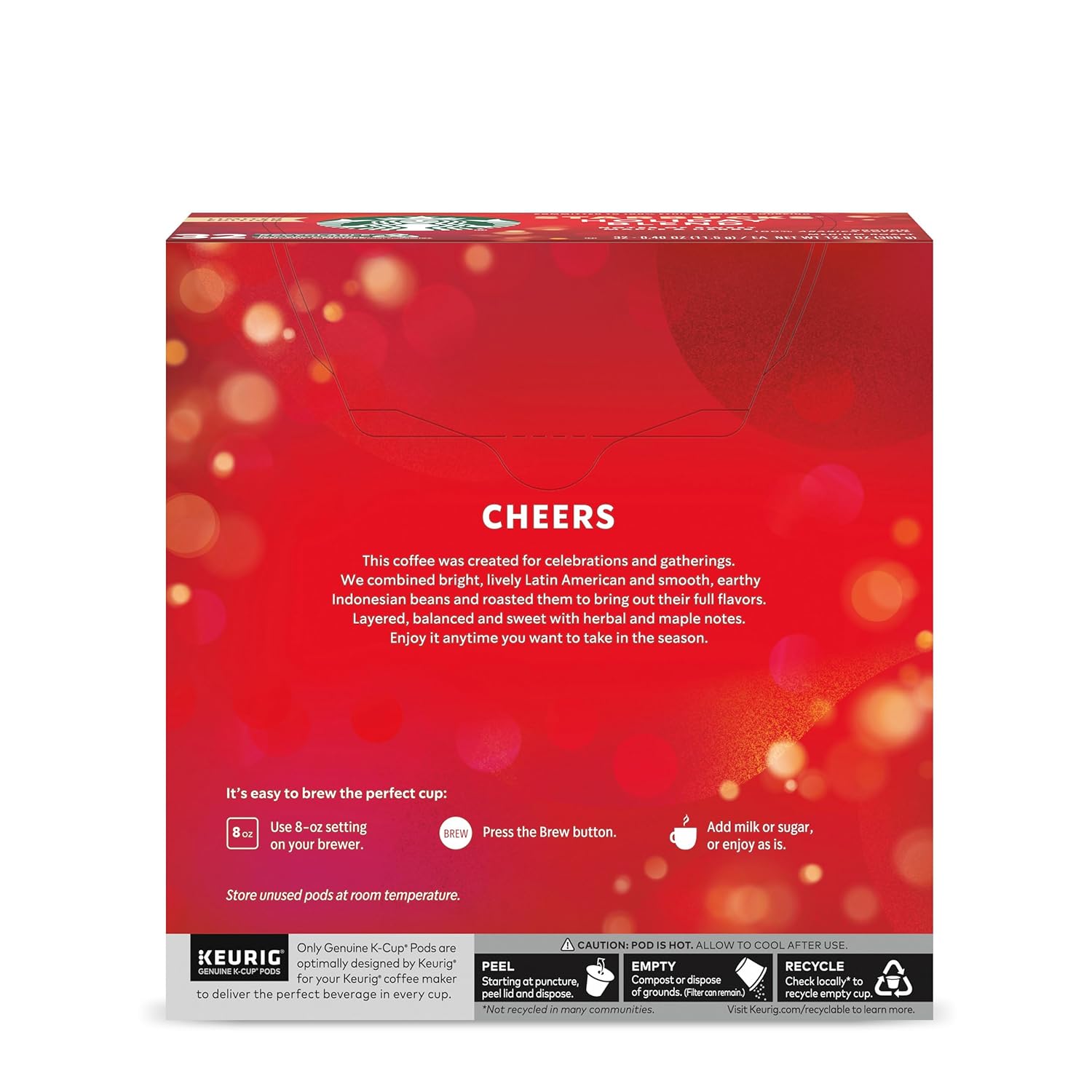 Starbucks K-Cup Coffee Pods, Medium Roast Coffee, Pike Place Roast for Keurig Brewers, 100% Arabica, 4 boxes (96 pods total)