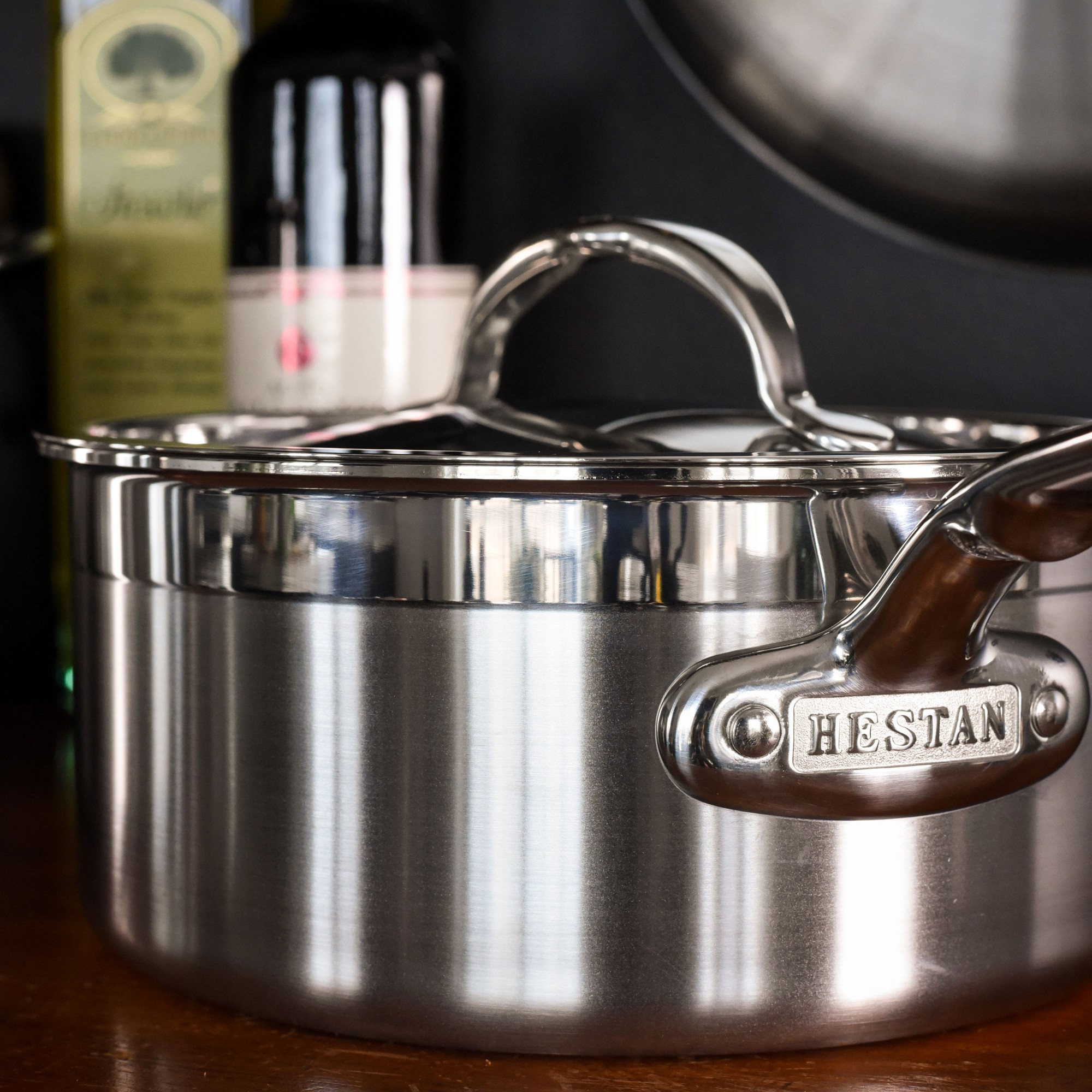 Hestan ProBond Professional Clad Stainless-Steel Covered Saucepan