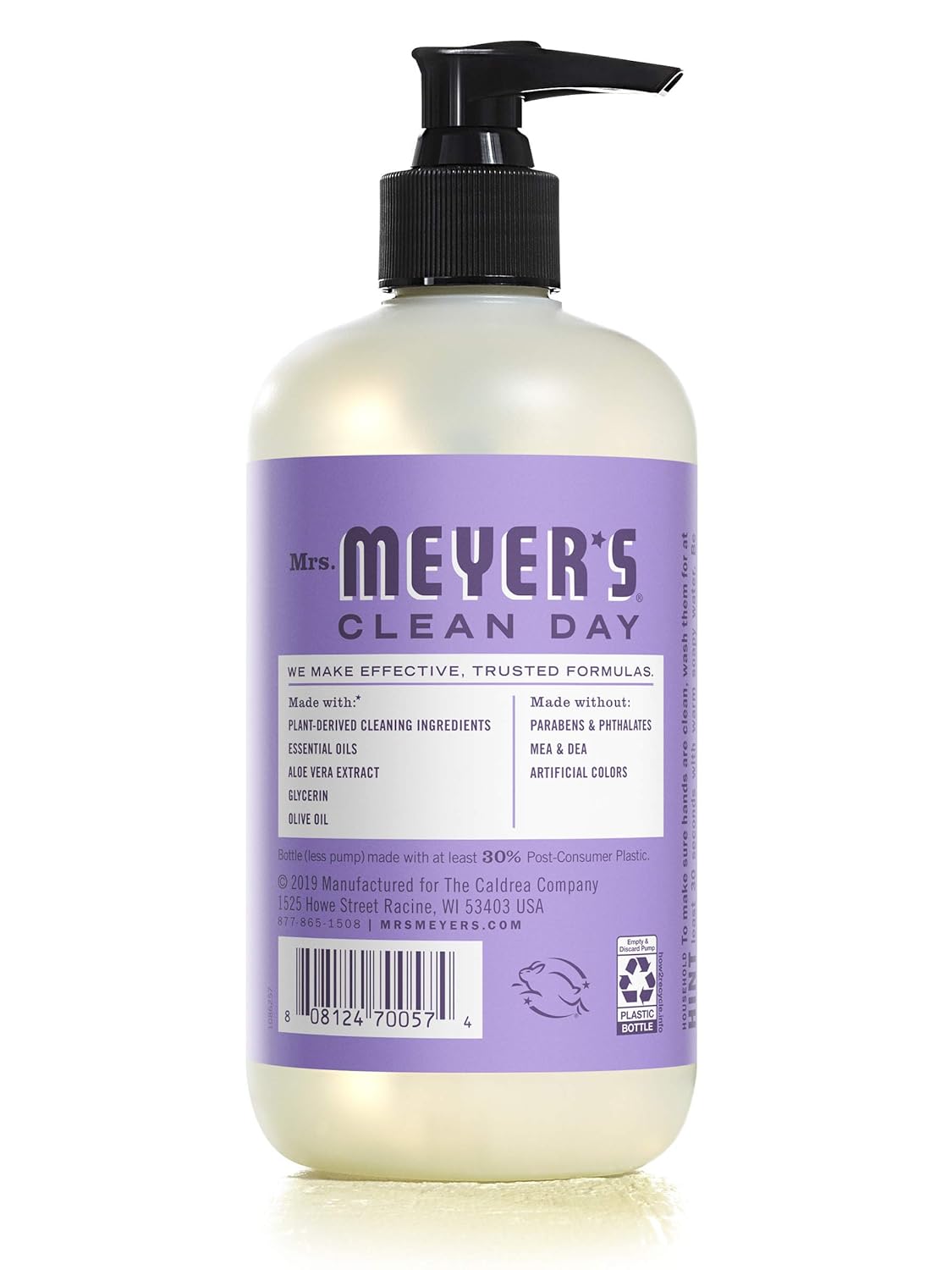 MRS. MEYER'S CLEAN DAY Hand Soap, Made with Essential Oils, Biodegradable Formula, Honeysuckle, 12.5 fl. oz - Pack of 3