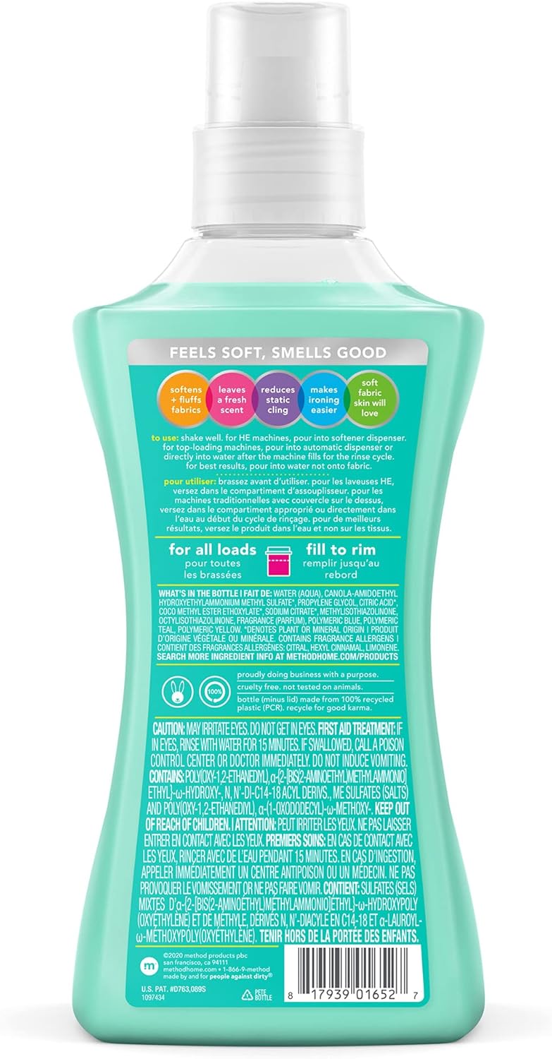 Method Fabric Softener; Ginger Mango; 53.5 Ounces; 45 Loads; 1 pack; Packaging May Vary