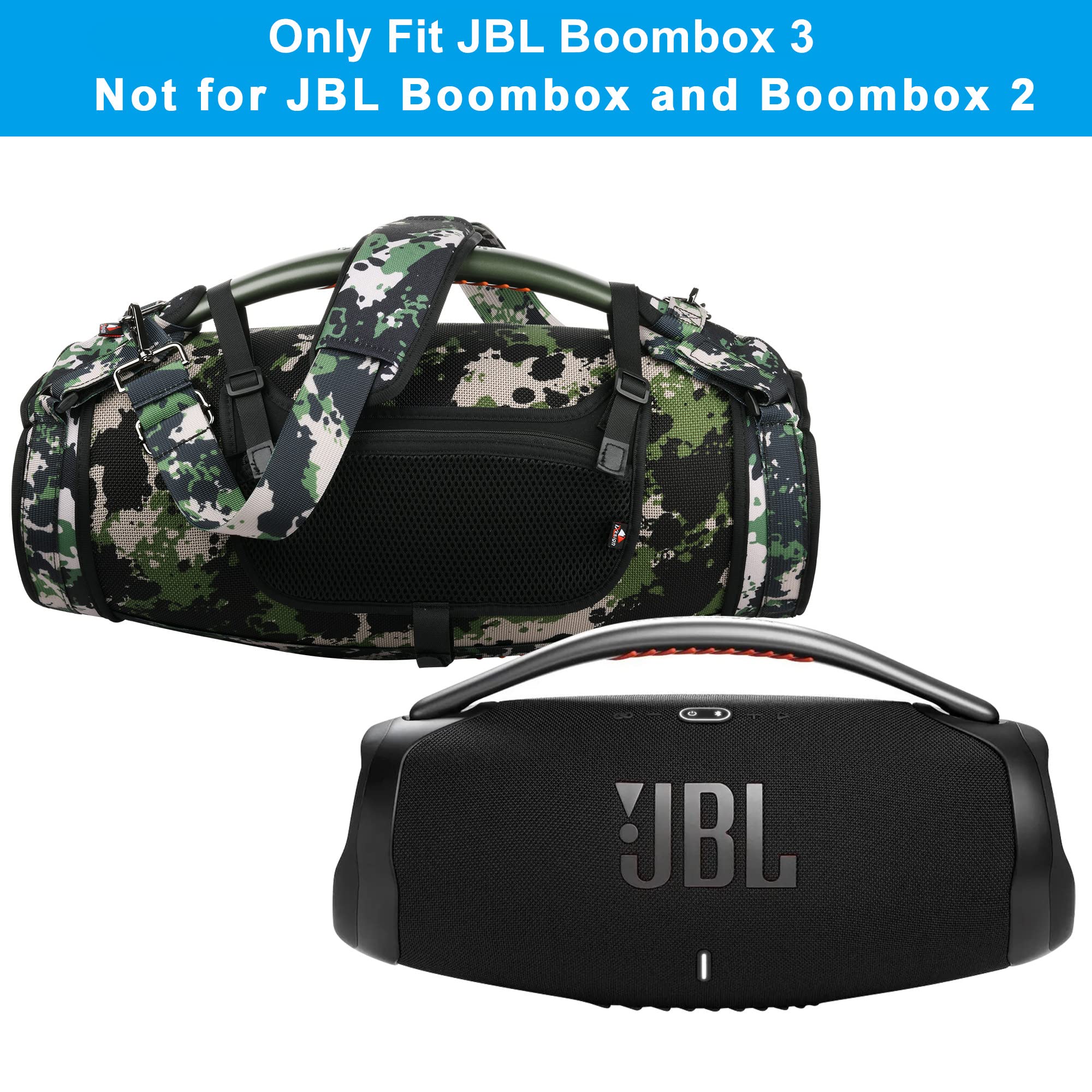 Travel Carrying Strap for JBL Boombox 3/Boombox 3 Wi-Fi Waterproof Portable Bluetooth Speaker