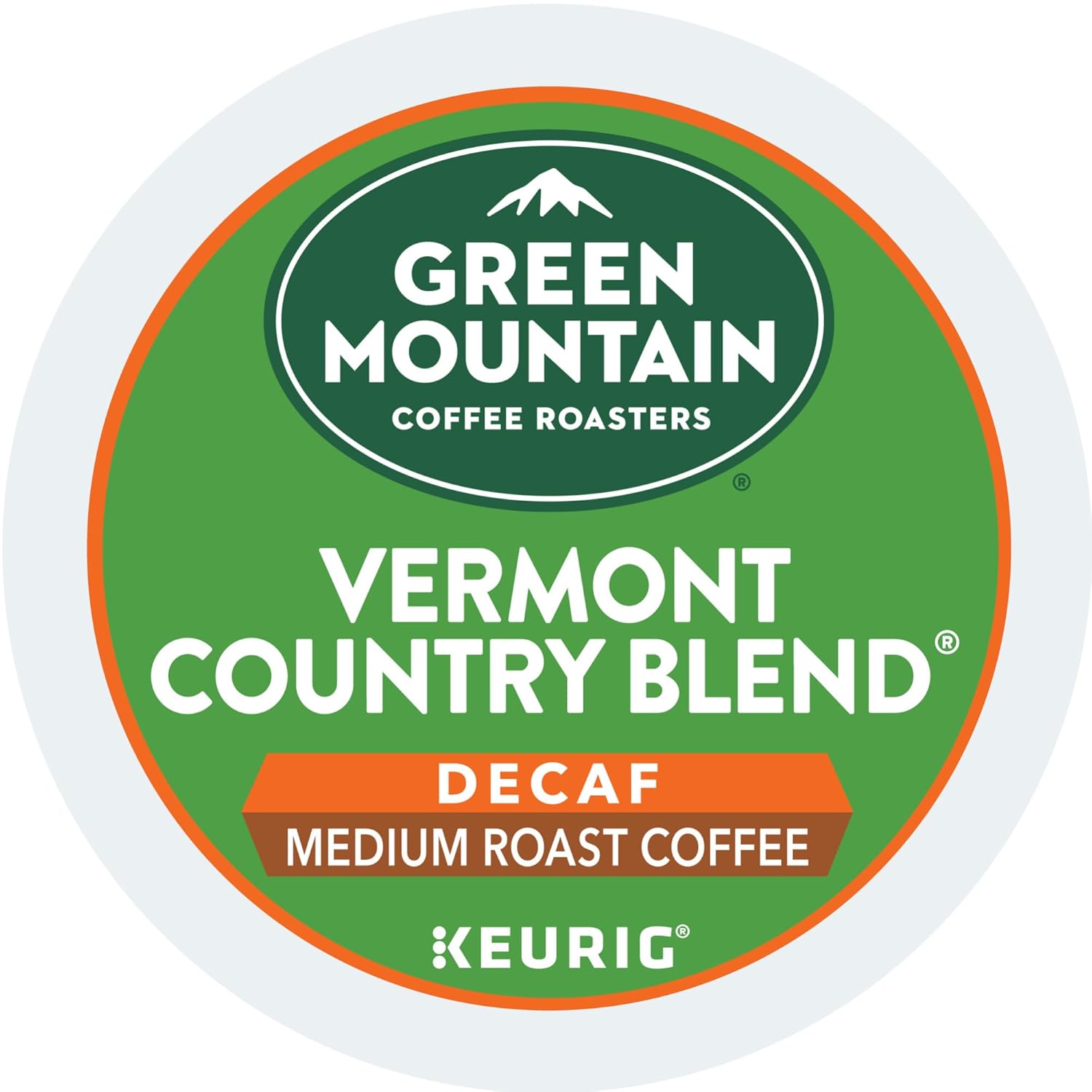 Green Mountain Coffee Roasters Half Caff Keurig Single-Serve K-Cup pods, Medium Roast Coffee, 72 Count (6 Packs of 12)