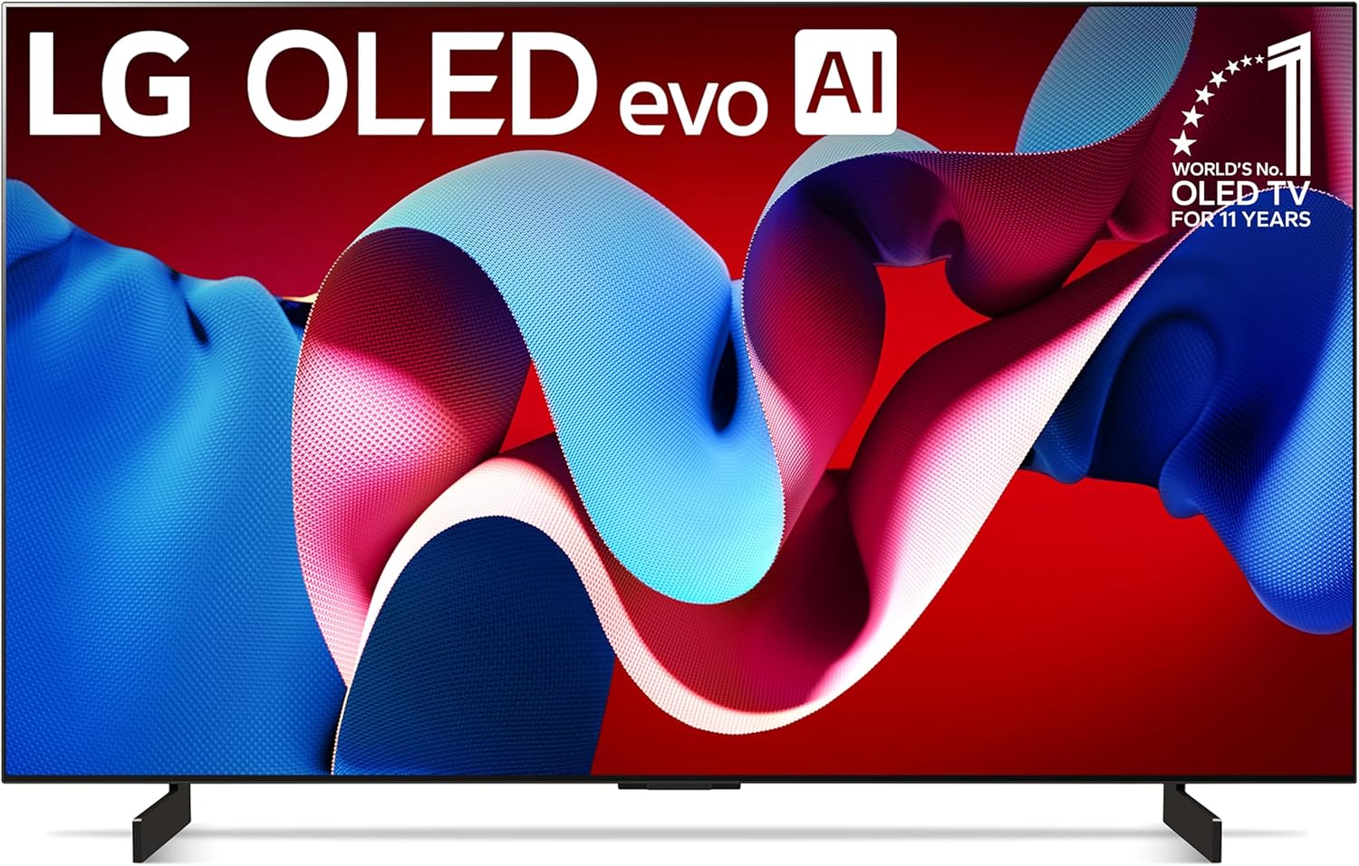 LG 83-Inch Class OLED evo C4 Series Smart TV 4K Processor Flat Screen with Magic Remote AI-Powered with Alexa Built-in (OLED83C4PUA, 2024)