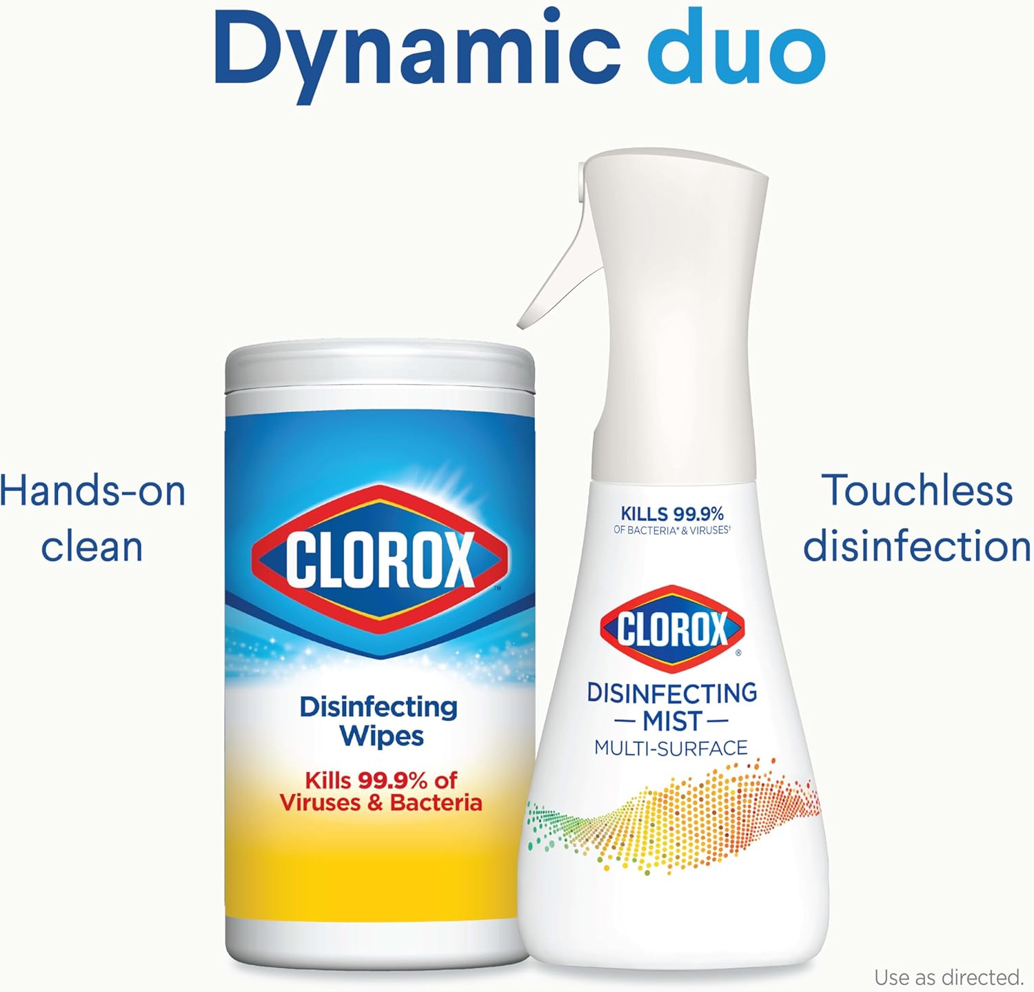 Clorox Disinfecting Mist, Lemon and Orange Blossom, Household Essentials, 1 Spray Bottle and 1 Refill, 16 Fl Oz Each