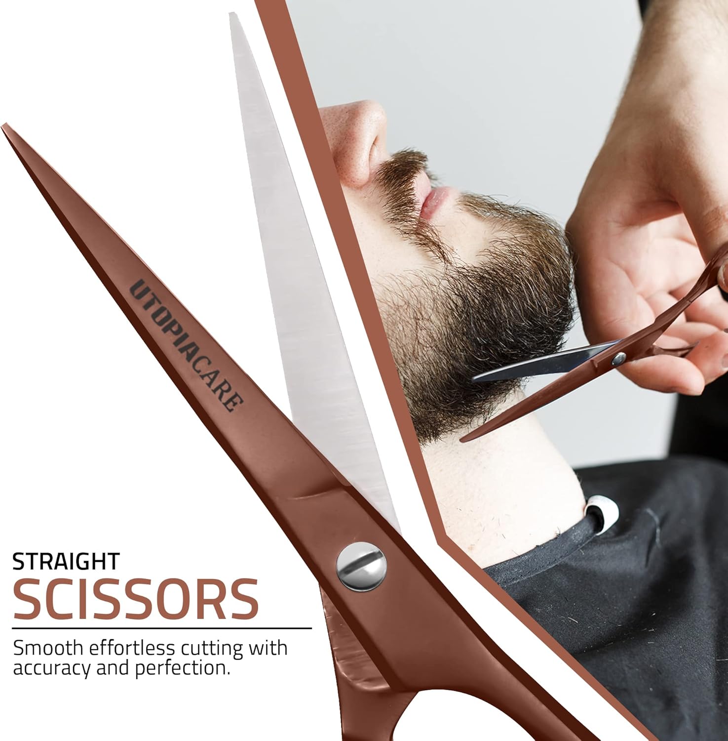 Utopia Care Hair Cutting and Hairdressing Scissors 6.5 Inch, Premium Stainless Steel shears with smooth Razor & Sharp Edge Blades, for Salons, Men & Women, Kids, Adults, & Pets - Silver