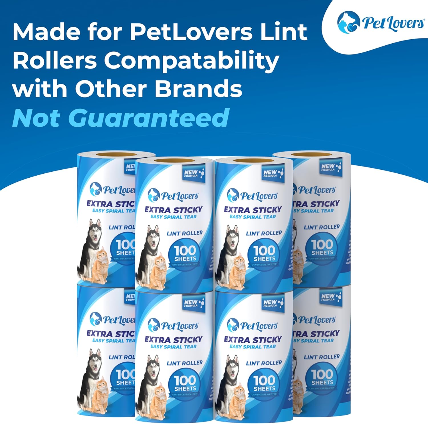 PetLovers Lint Rollers for Pet Hair Extra Sticky 420 Sheets - Lint Remover for Clothes