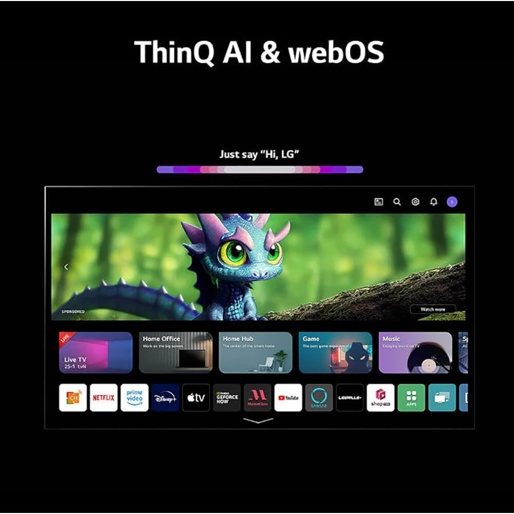 LG QNED80 Series 65-Inch Class QNED Mini LED Smart TV 4K Processor Smart Flat Screen TV for Gaming with Magic Remote AI-Powered 65QNED80URA, 2023 with Alexa Built-in,Black