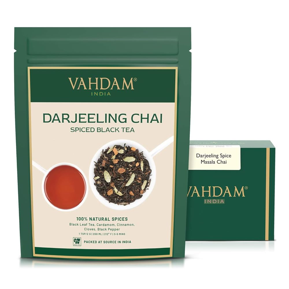 VAHDAM, Organic Turmeric Ginger Herbal Tea Bags (100 Pyramid Tea Bags) Caffeine Free, Non GMO, Gluten Free | 100% Pure Herbal Blend - Savory & Spicy | Plant-Based Tea Bags | Resealable Ziplock Pouch