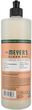 MRS. MEYER'S CLEAN DAY Liquid Dish Soap, Biodegradable Formula, Basil, 16 fl. oz - Pack of 3