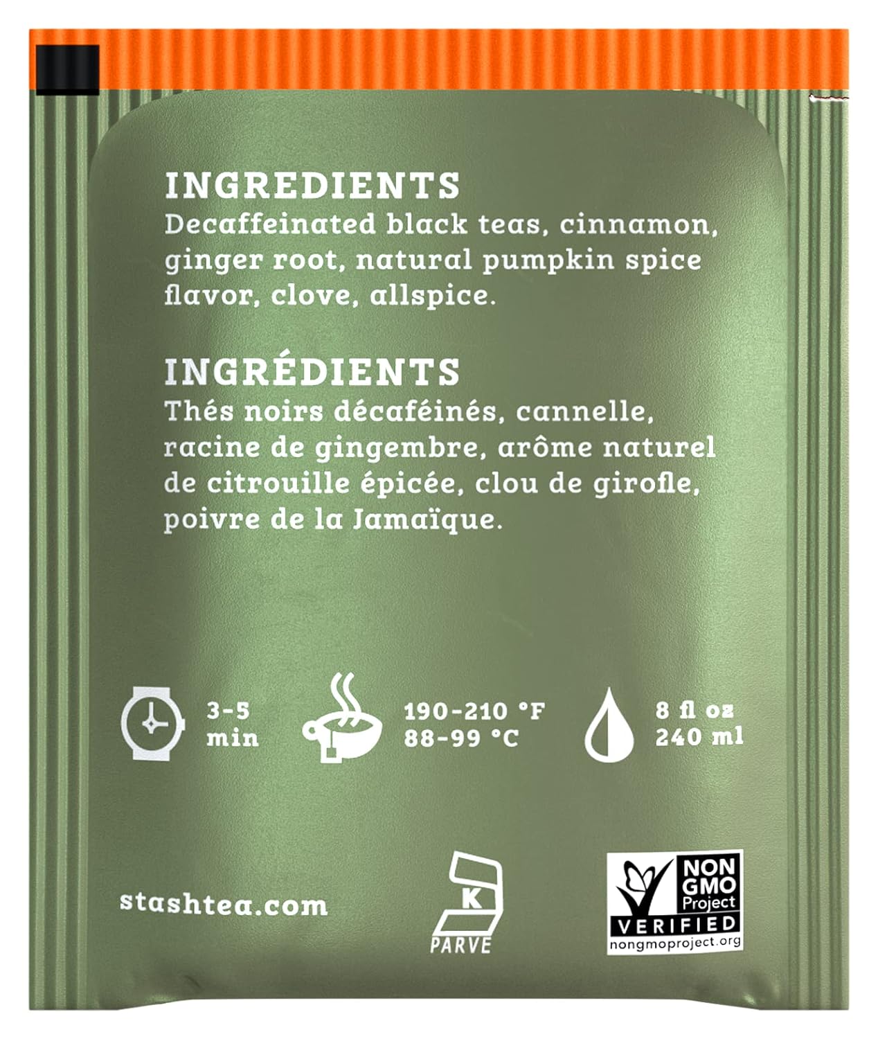 Stash Tea Double Bergamot Earl Grey Black Tea, Box of 100 Tea Bags