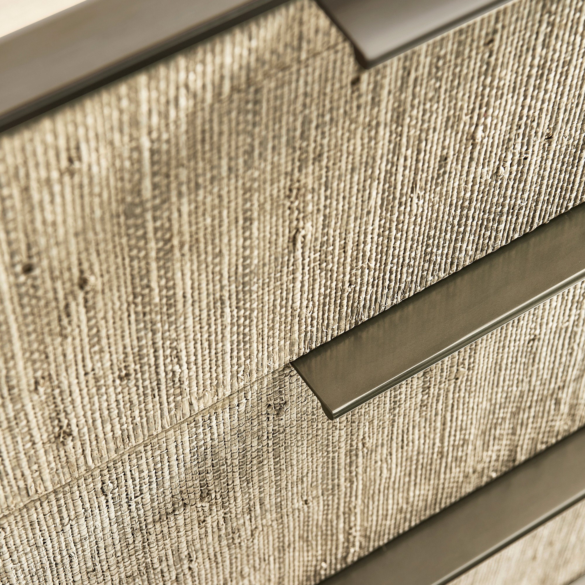 Seiche 3-Drawer Large Grass Cloth Nightstand (42