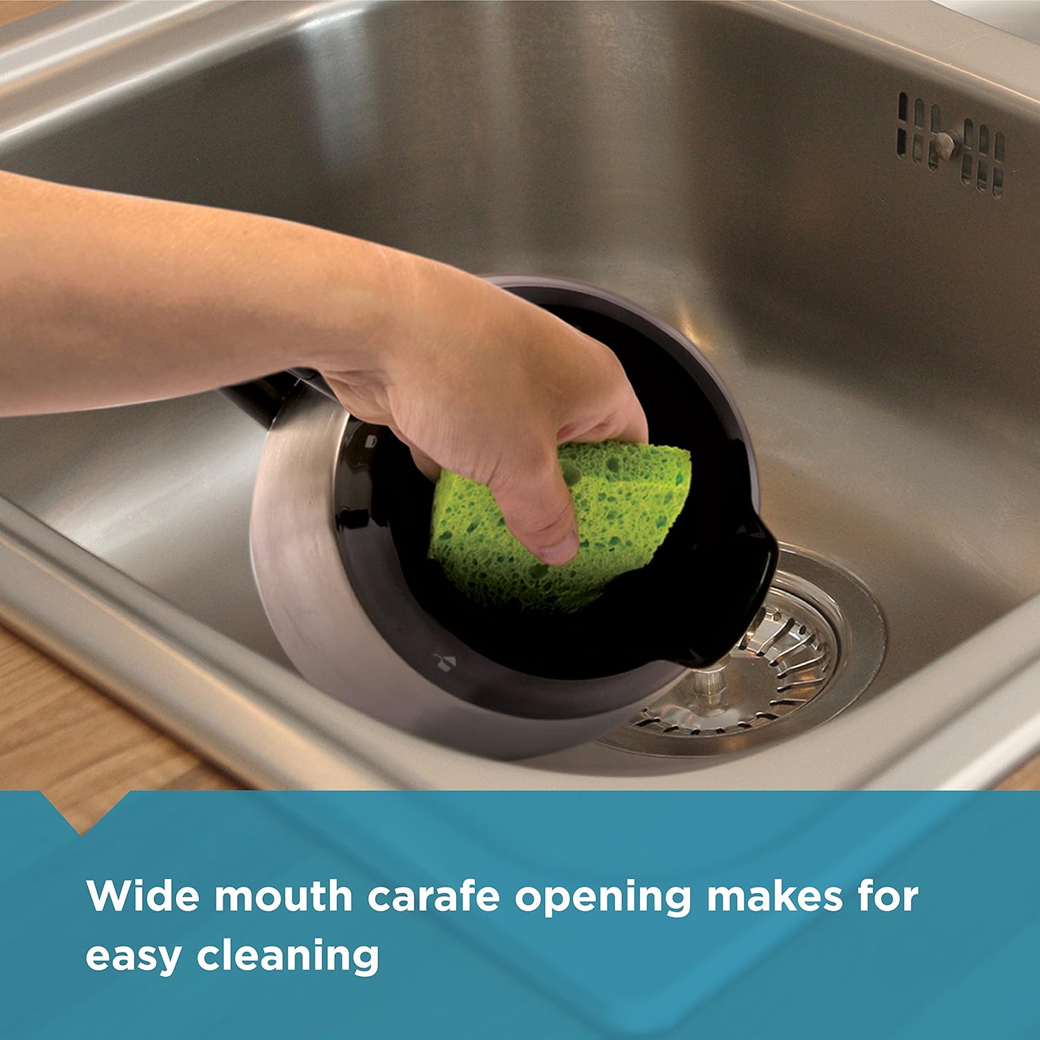 BLACK+DECKER 12 Cup Thermal Programmable Coffee Maker with Brew Strength and VORTEX Technology, Black/Steel