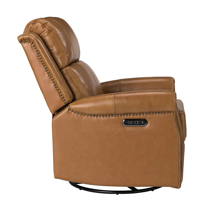 Kaietan Genuine Leather Power Rocking Recliner