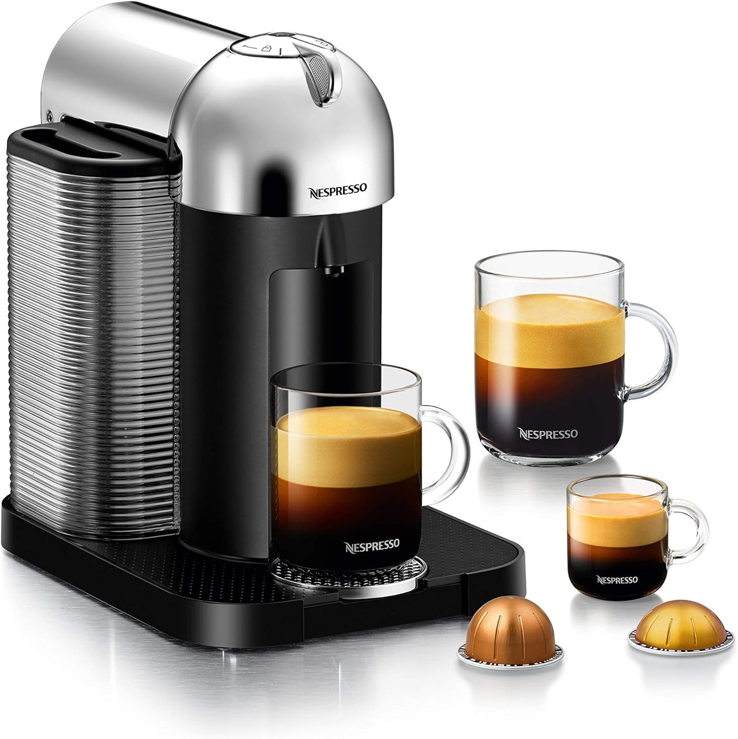 Nespresso Vertuo Coffee and Espresso Maker by Breville, Chrome