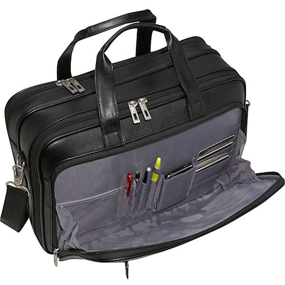 Samsonite Leather Business Cases Checkpoint Friendly Case