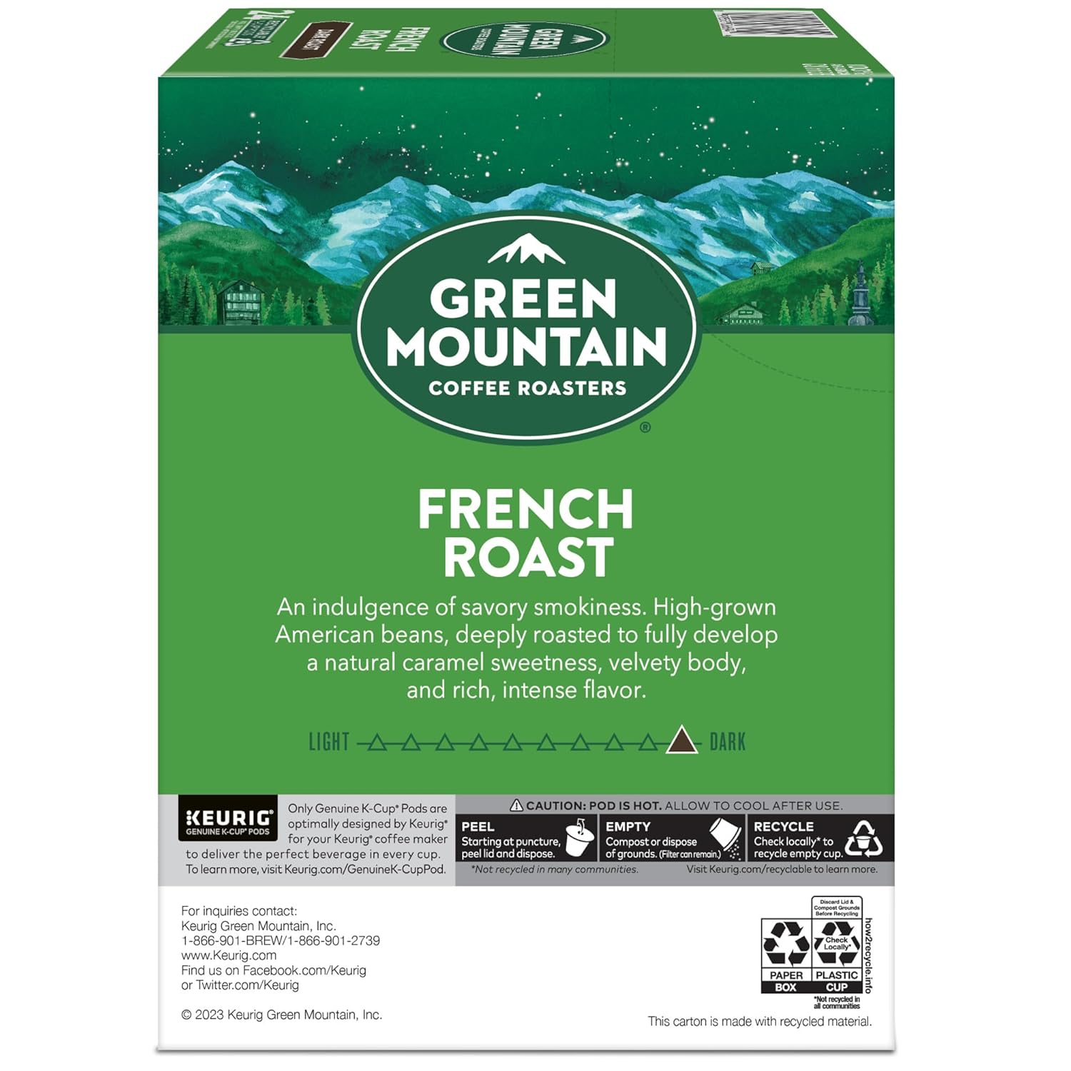 Green Mountain Coffee Roasters Dark Magic Keurig Single-Serve K-Cup Pods, Dark Roast Coffee, 72 Count (6 Packs of 12)