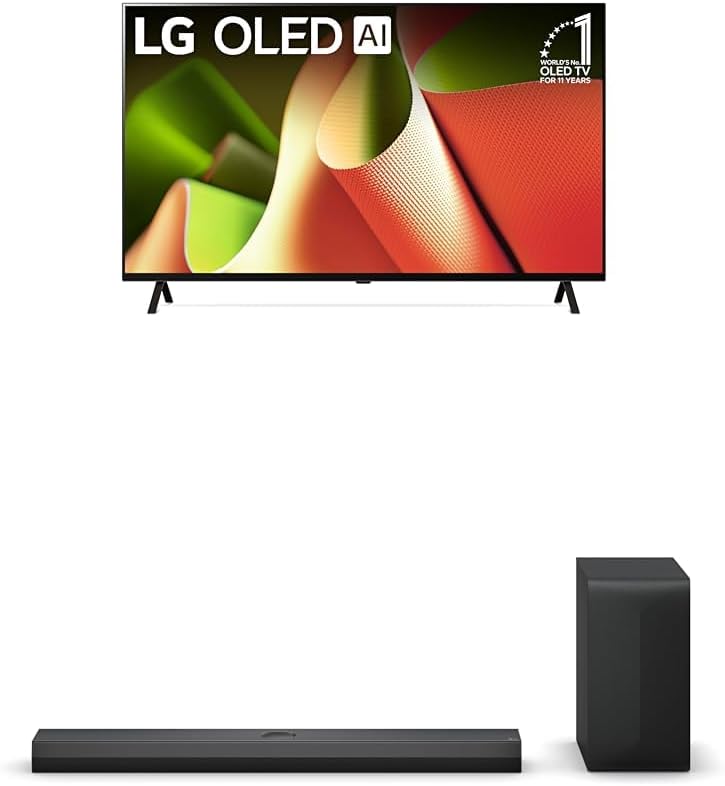 LG 77-Inch Class OLED B4 Series Smart TV 4K Processor Flat Screen with Magic Remote AI-Powered with Alexa Built-in (OLED77B4PUA, 2024)