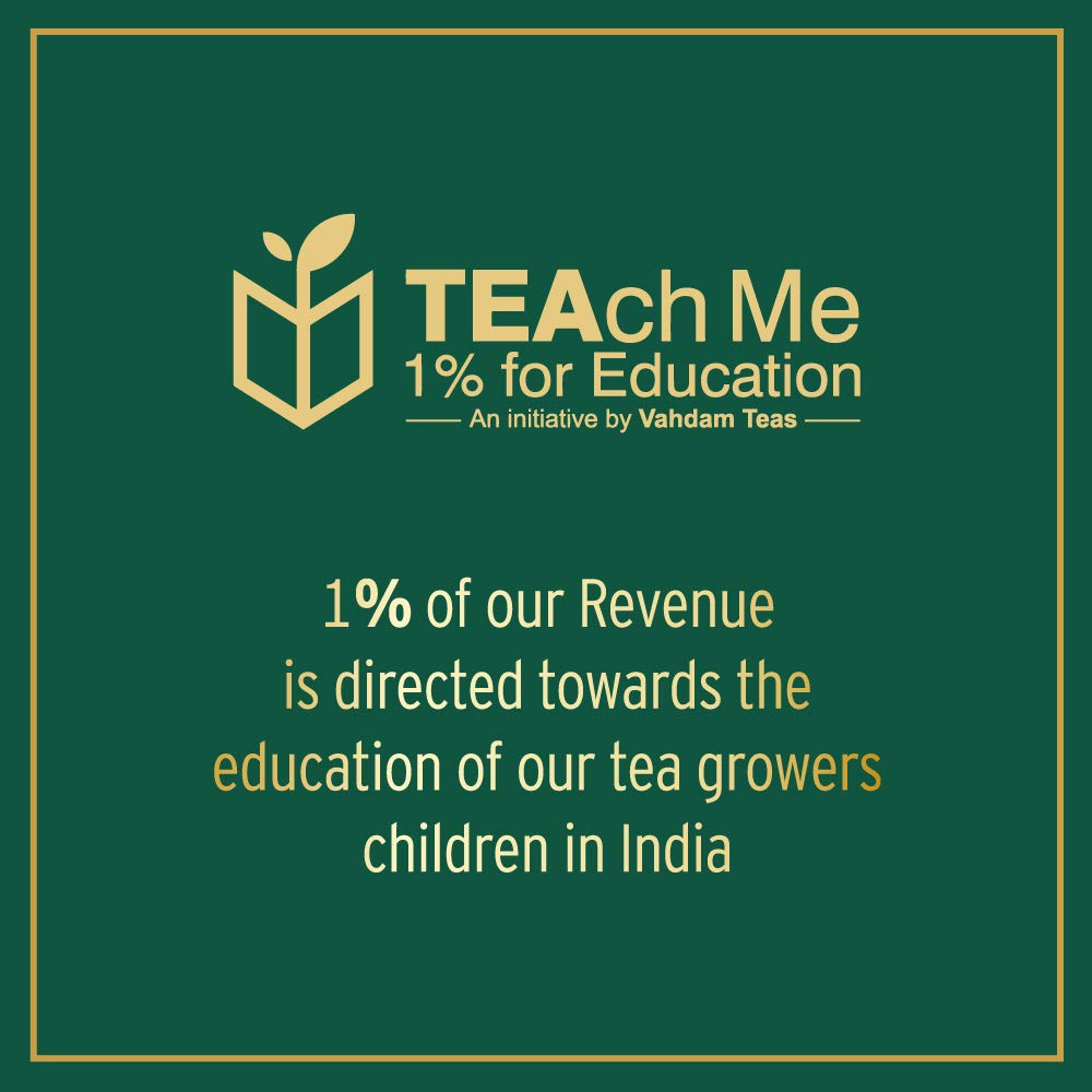 VAHDAM, Organic Turmeric Ginger Herbal Tea Bags (100 Pyramid Tea Bags) Caffeine Free, Non GMO, Gluten Free | 100% Pure Herbal Blend - Savory & Spicy | Plant-Based Tea Bags | Resealable Ziplock Pouch