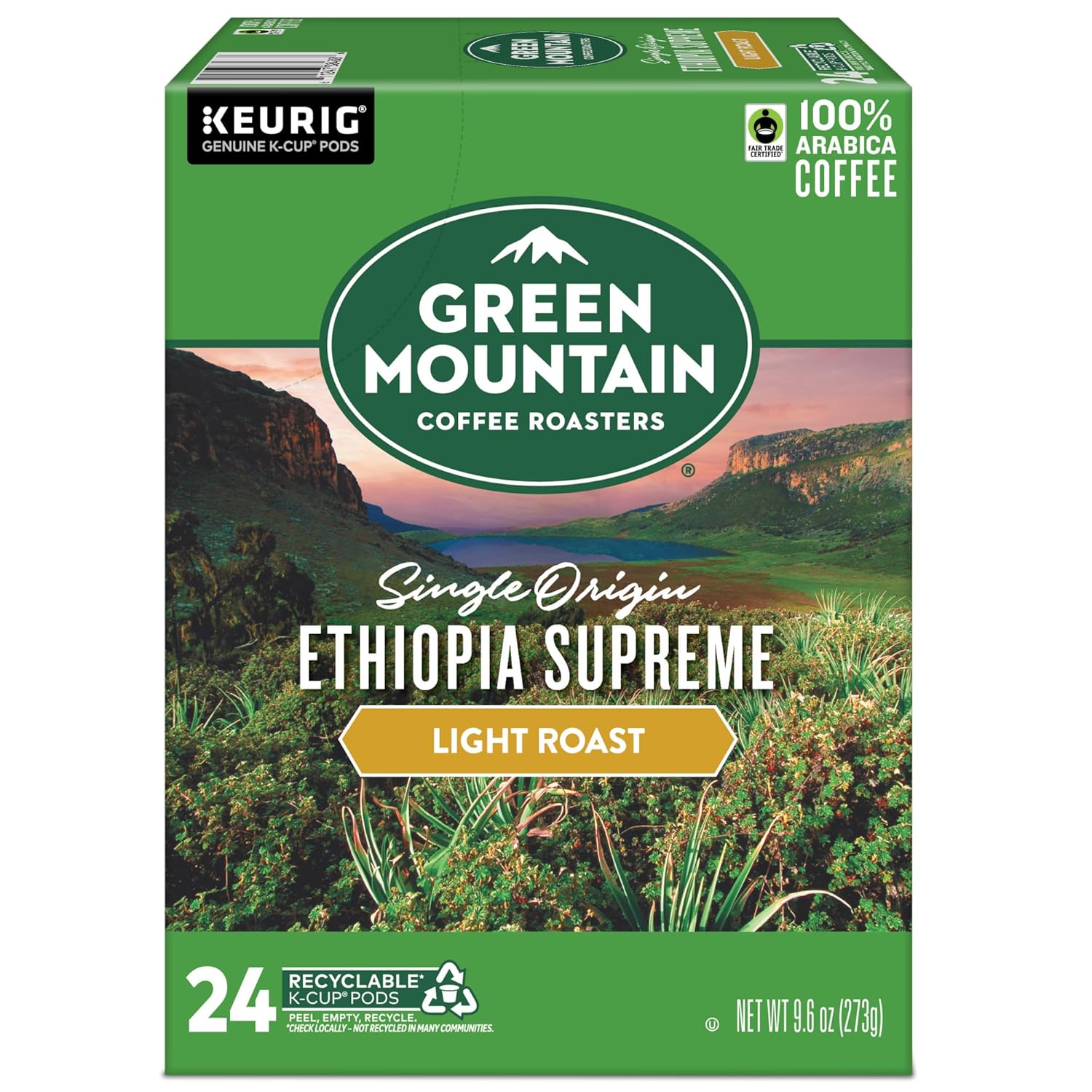 Green Mountain Coffee Roasters Breakfast Blend Single-Serve Keurig K-Cup Pods, Light Roast Coffee, 96 Count