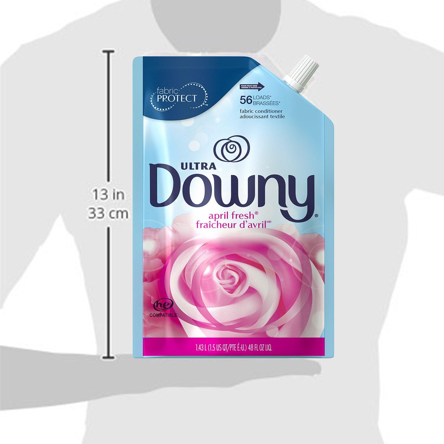 Downy Ultra Laundry Fabric Softener Liquid, April Fresh Scent, 168 Total Loads (Pack of 3)