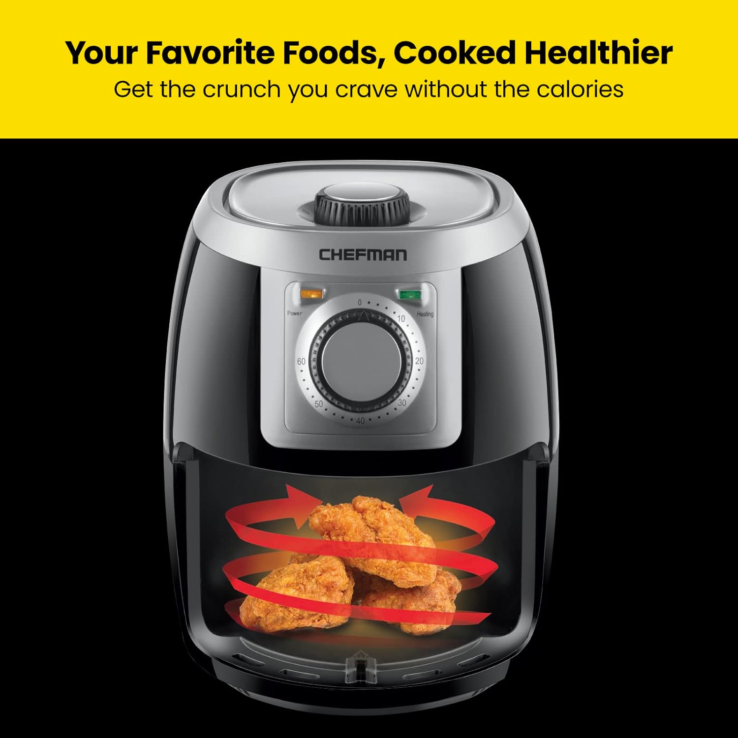 CHEFMAN 2 Qt Mini Air Fryer – Digital Space-Saving Compact Air Fryer with Nonstick and Dishwasher Safe Basket, Quick & Easy Meals in Minutes, Features Digital Timer and Shake Reminder – Grey