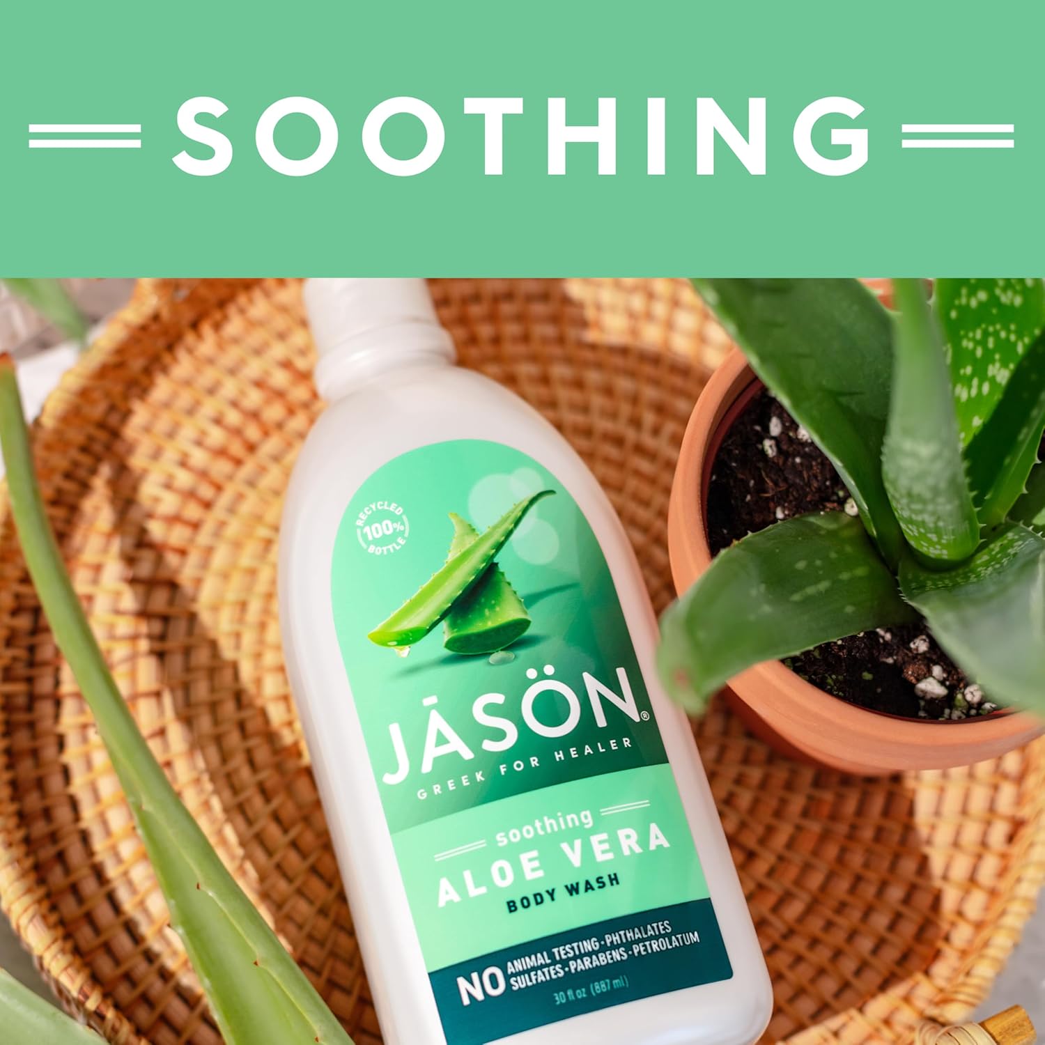 JASON Lavender Calming Body Wash, For a Gentle Feeling Clean, 30 Fluid Ounces