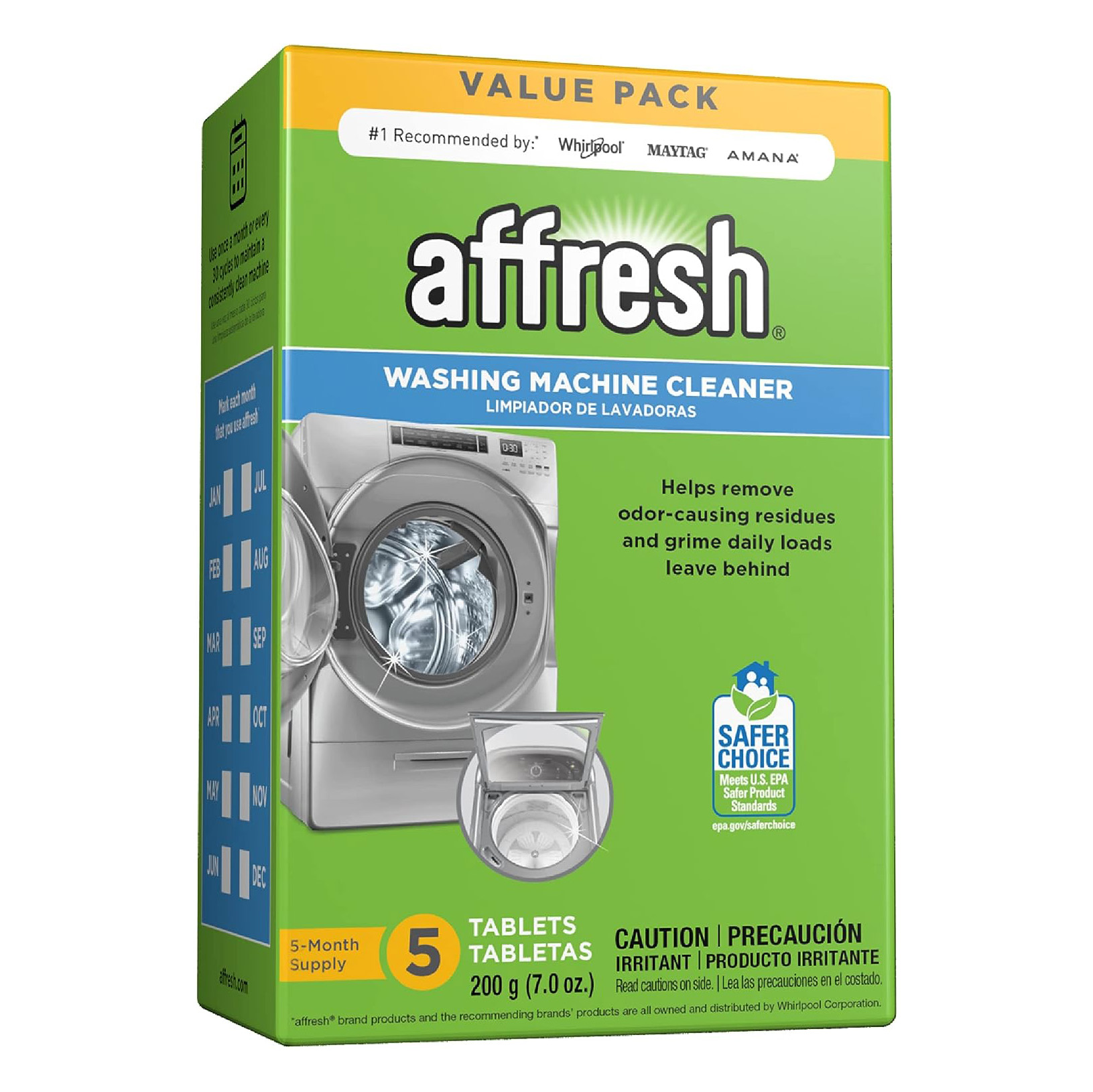 Affresh Washing Machine Cleaner, Cleans Front Load and Top Load Washers, Including HE, 6 Tablets