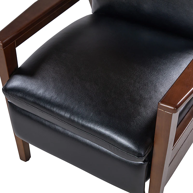 Rainer Timeless Elegance Faux Leather Solid Wood Recliner