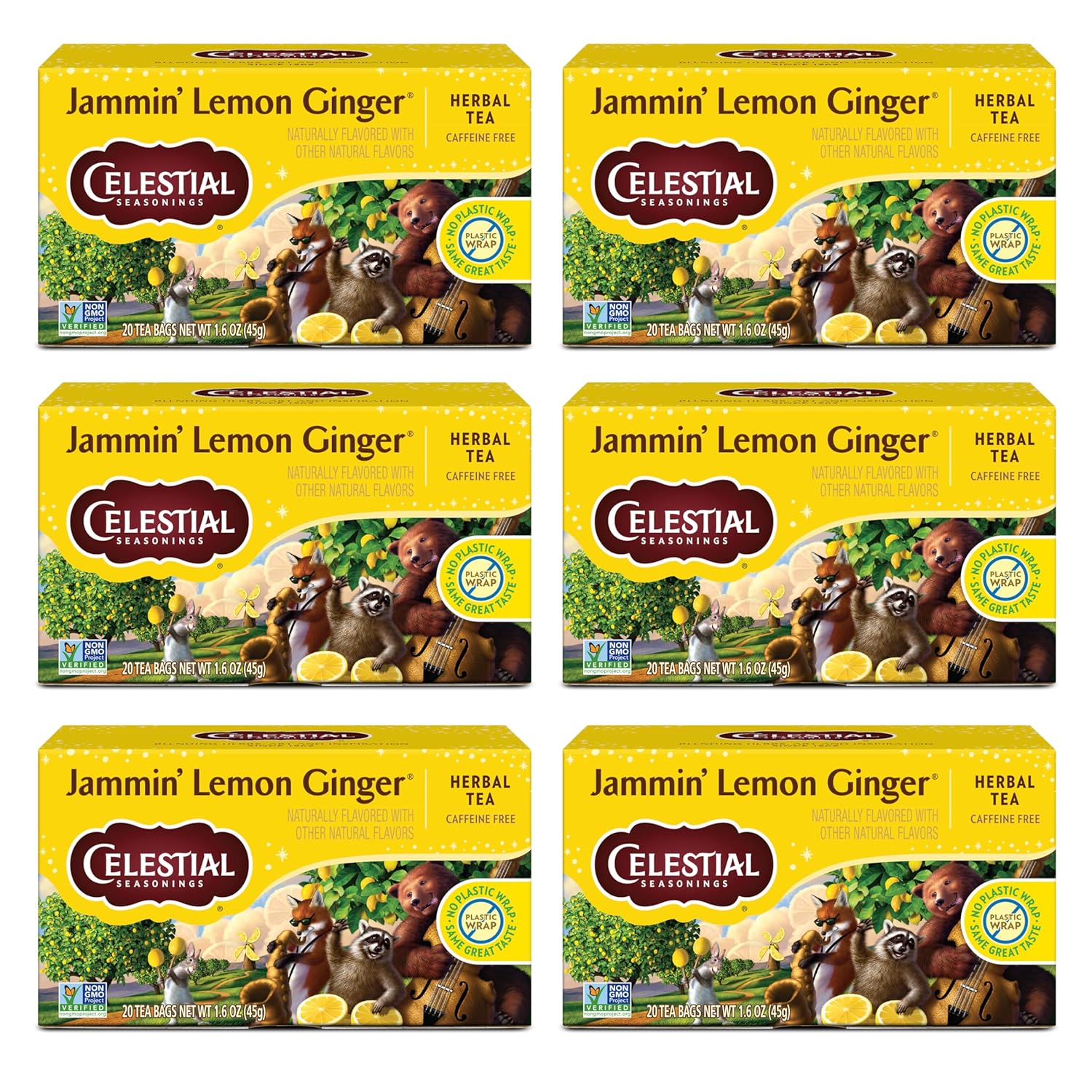 Celestial Seasonings Bengal Spice Herbal Tea, Caffeine Free, 20 Tea Bags Box, (Pack of 6)