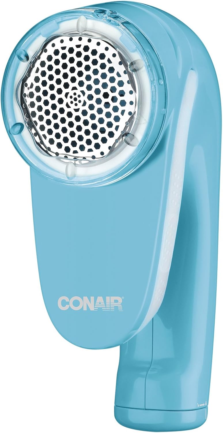 Conair Fabric Shaver and Lint Remover, Battery Operated Portable Fabric Shaver, White