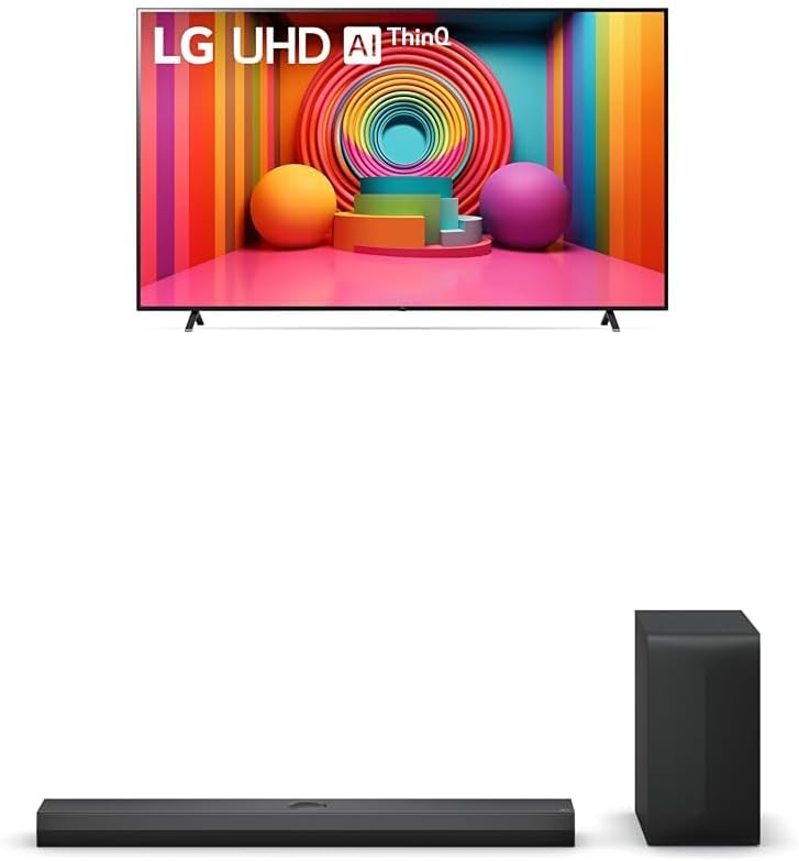 LG 86-Inch Class UT75 Series LED Smart TV 4K Processor Flat Screen AI-Powered with Alexa Built-in (86UT7590PUA, 2024)