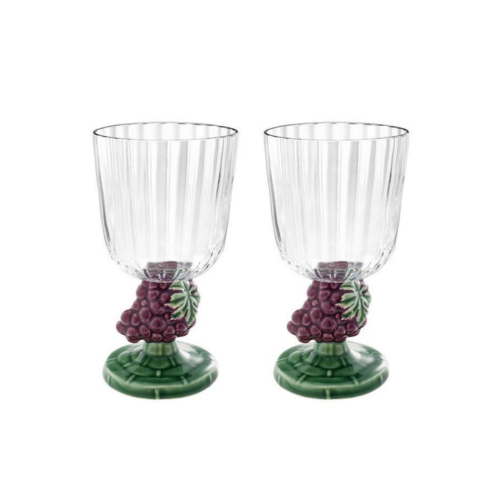 Bordallo Pinheiro Carmen Fruit Goblets, Set of 2