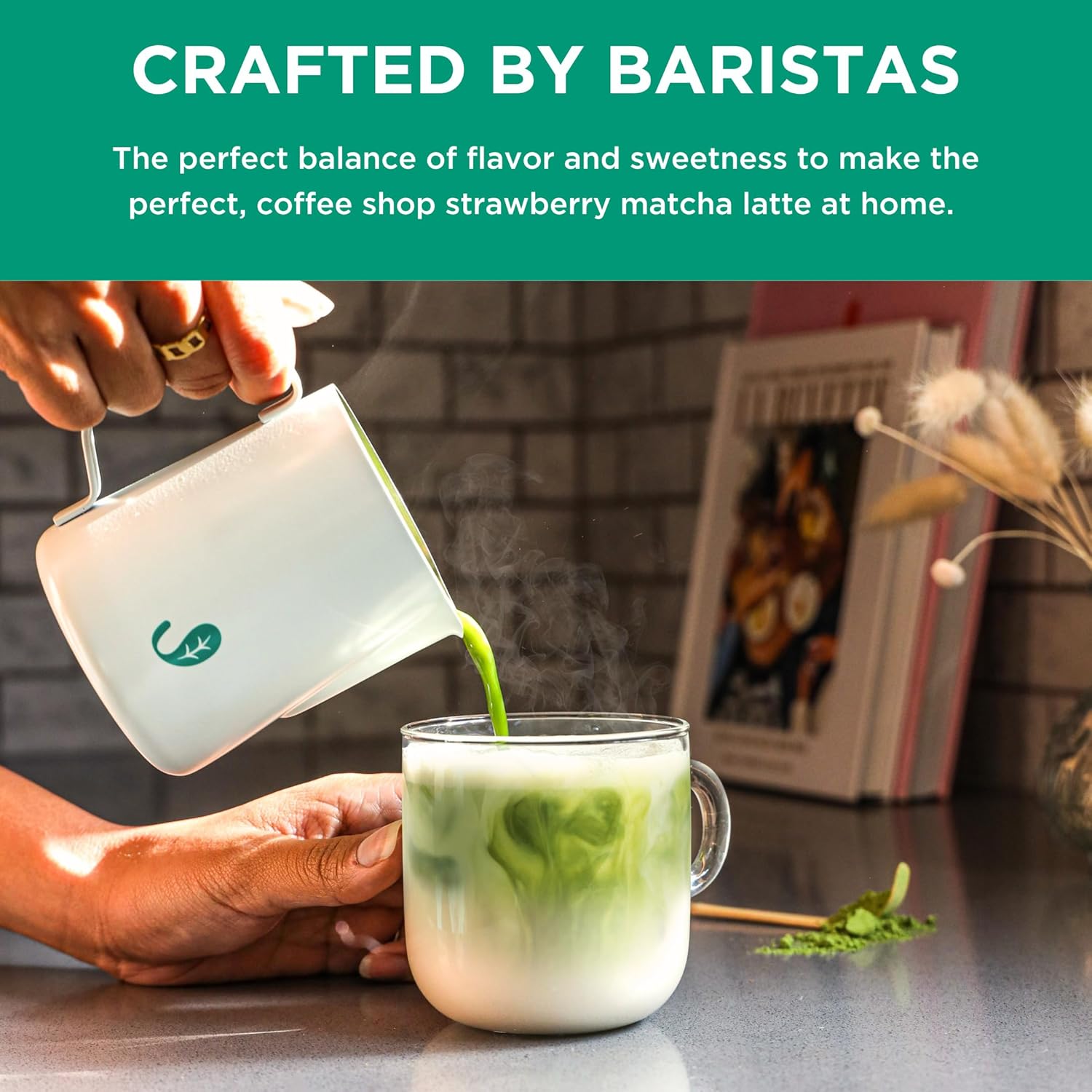 Jade Leaf Matcha Organic Café Style Sweetened Matcha Latte Premium Barista Crafted Mix - Original - Authentically Japanese (5.3 Ounce Pouch)